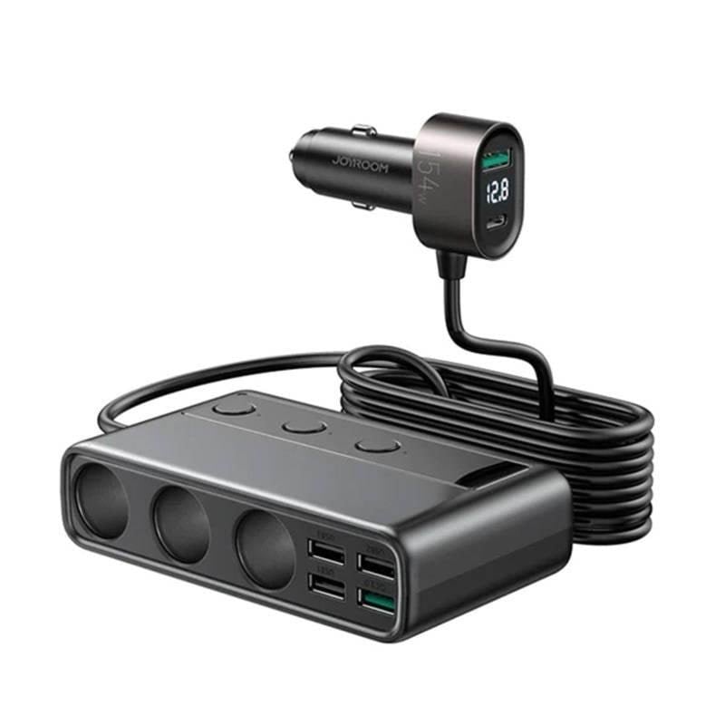 Joyroom Car Charger Joyroom Jr-cl06 Multi-port (Black) - Handys Adapter Und Ladegeraete