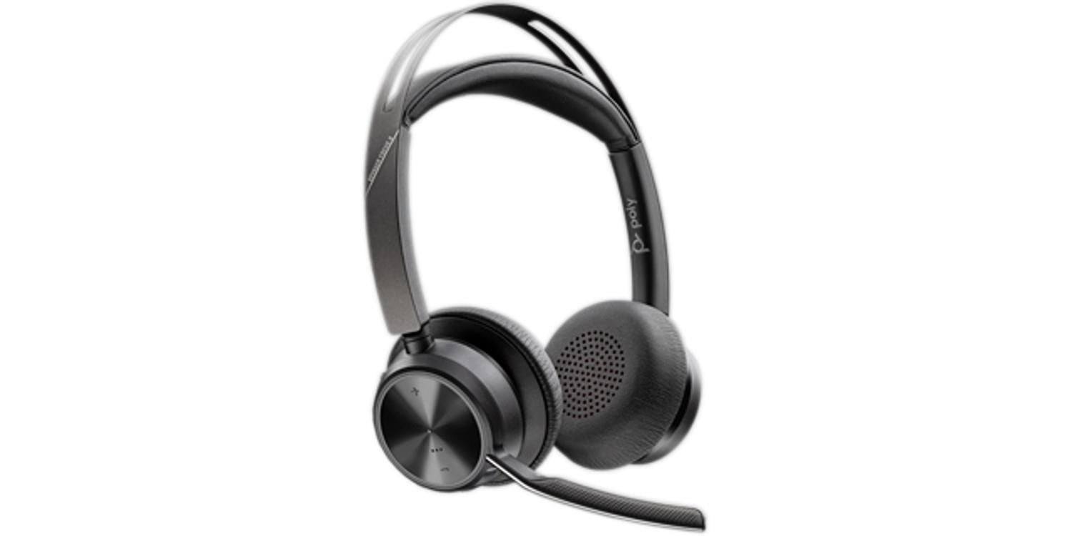 Kopfhörer - HP Poly Voyager Focus 2 Usb-c-c Headset +Usb-c/a Adapter +Charging Stand - Kopfhoerer/headsets