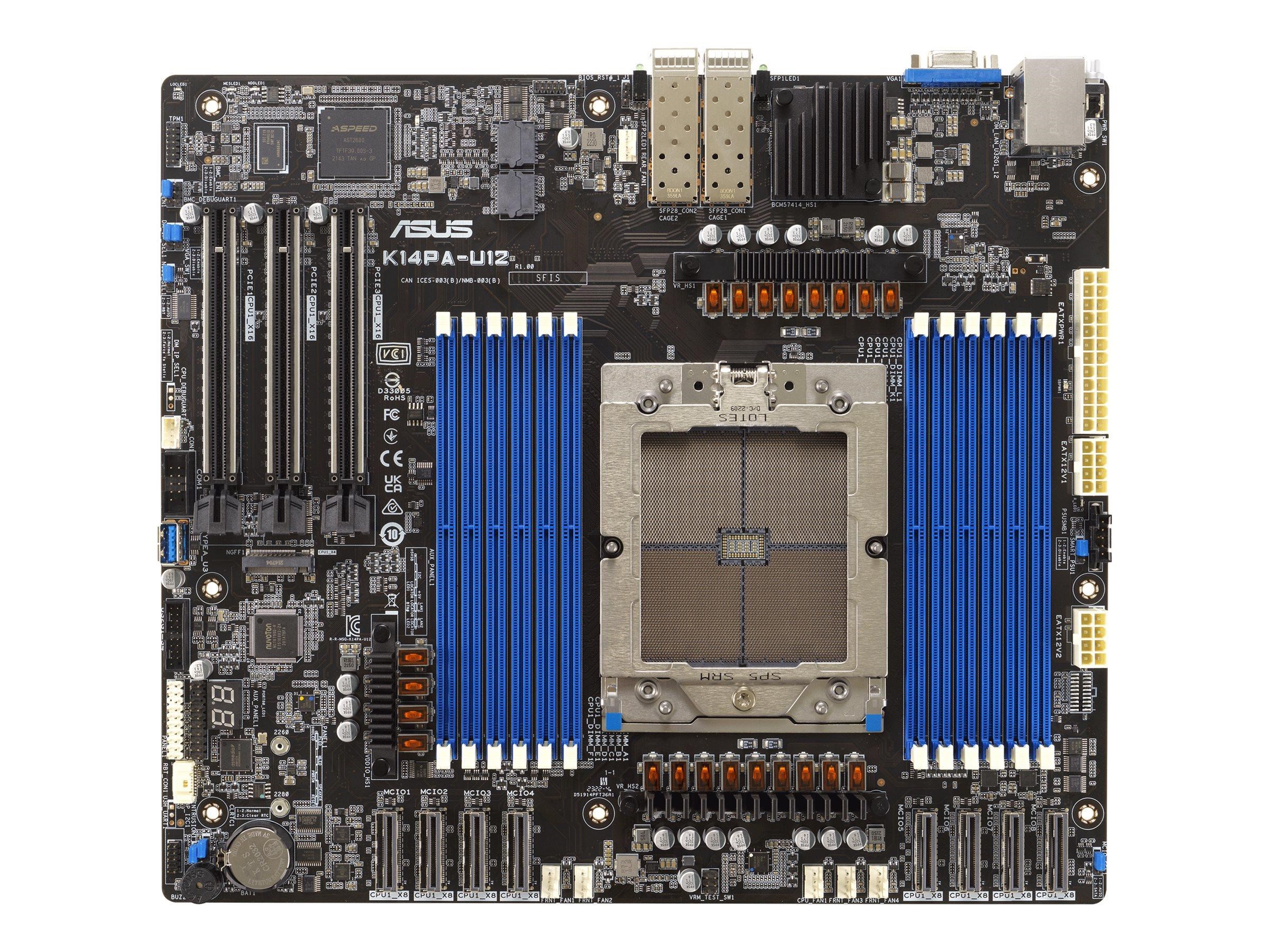 Asus K14pa-u12 Mainboard - Socket Sp5 - Ddr5 Ram - Ssi (Server) 90sb0ci0-m0uay0