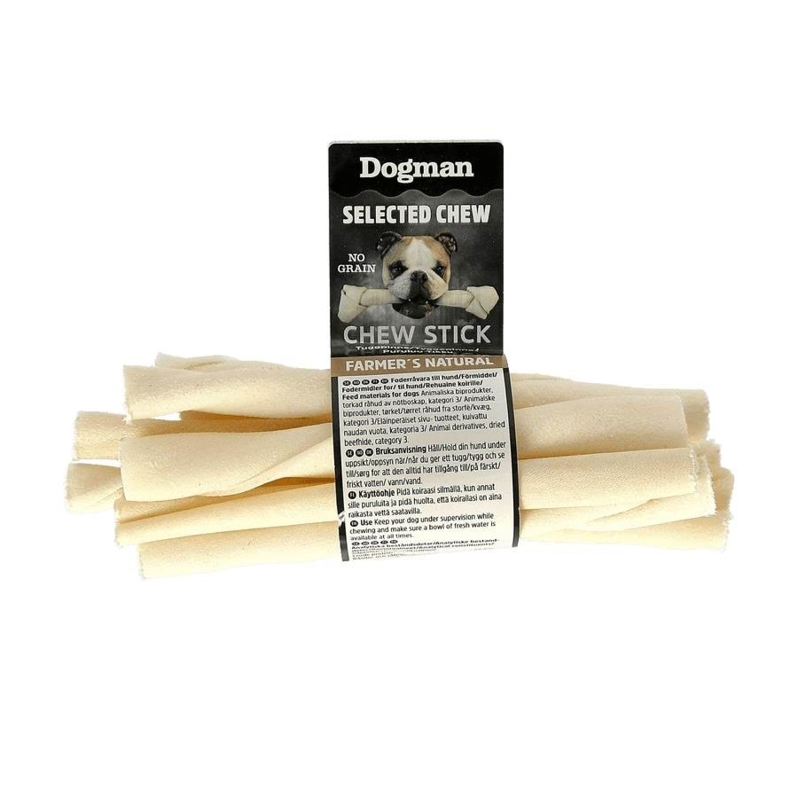 Dogman Selected Chewing Sticks Nature 10p White 12.5cm - Hunde