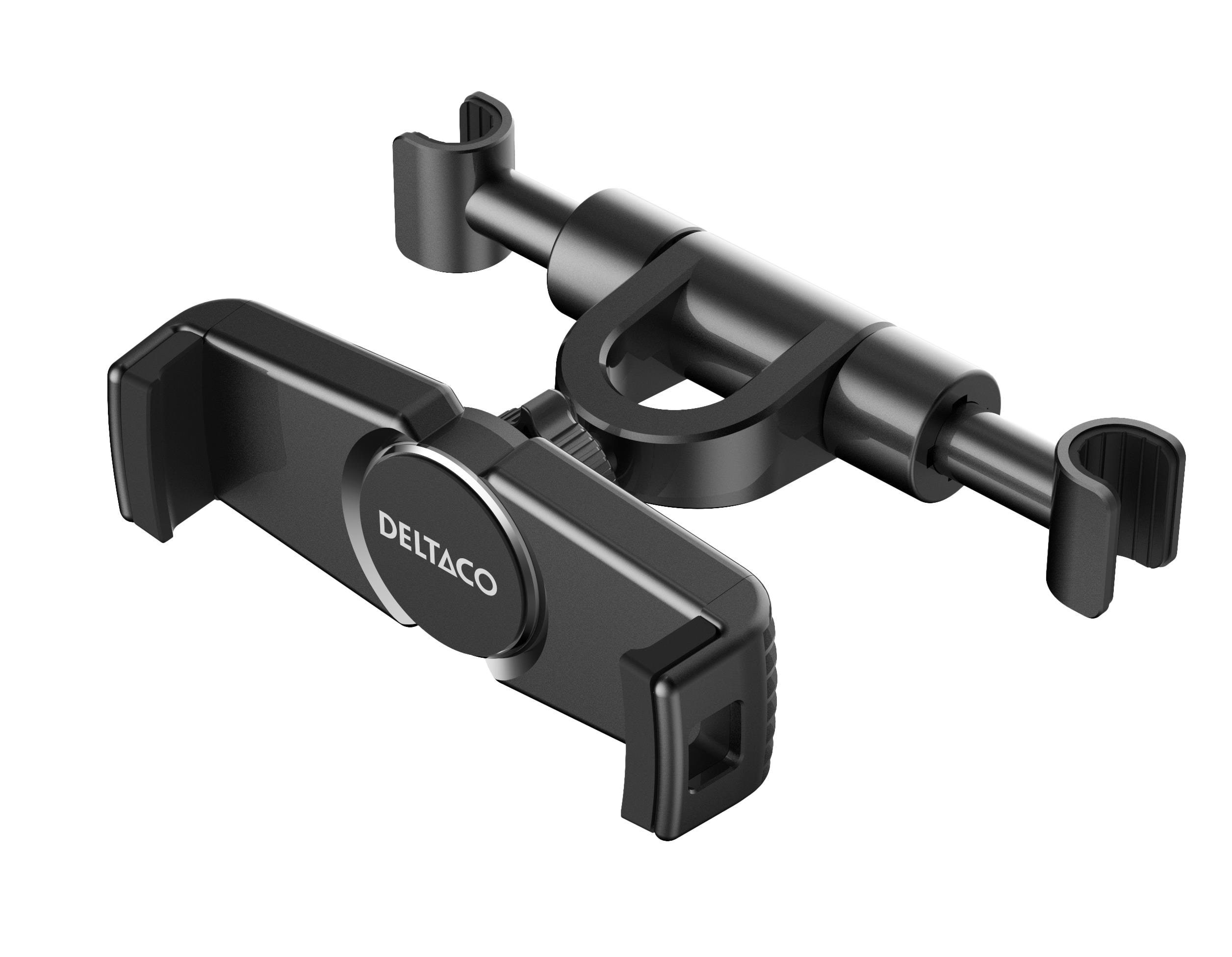 Deltaco Universal Car Headrest Mount For Mobile Phones And Tablets Black - Tablets Anderes Zubehoer