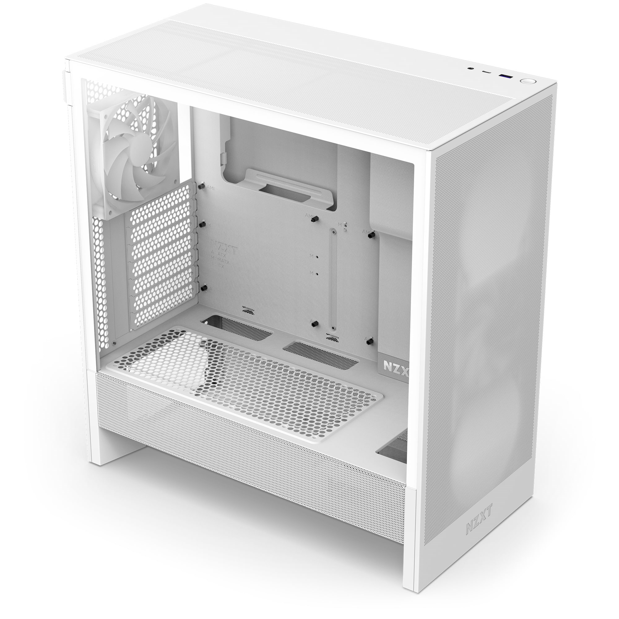 Nzxt H5 Flow (2024) - White - Gehäuse - Miditower - Weiß - Gehaeuse Cc-h52fw-01