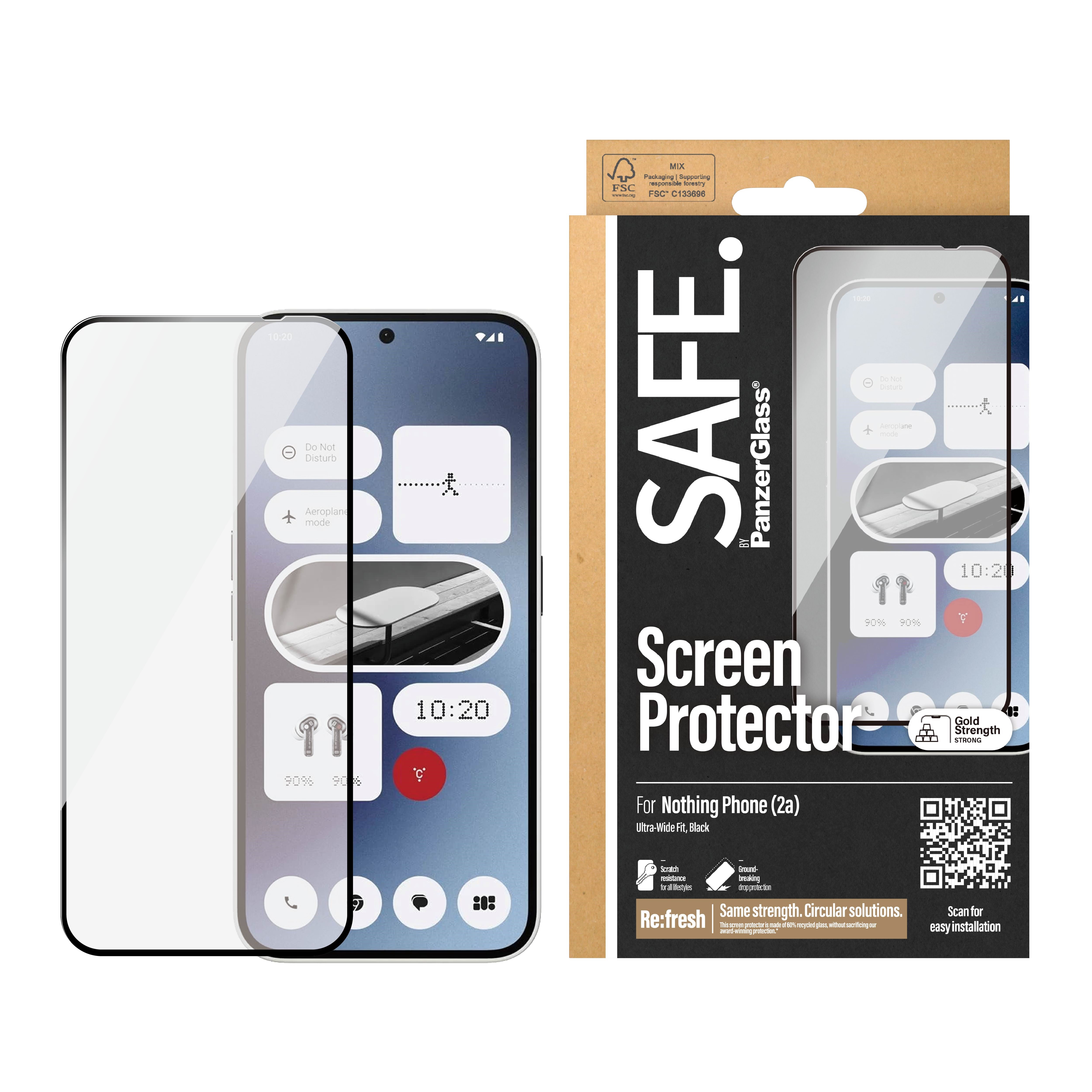 Safe by Panzerglass Screen Protector Nothing Phone 2a | Ultra-wide Fit - Handys Schutzfolie