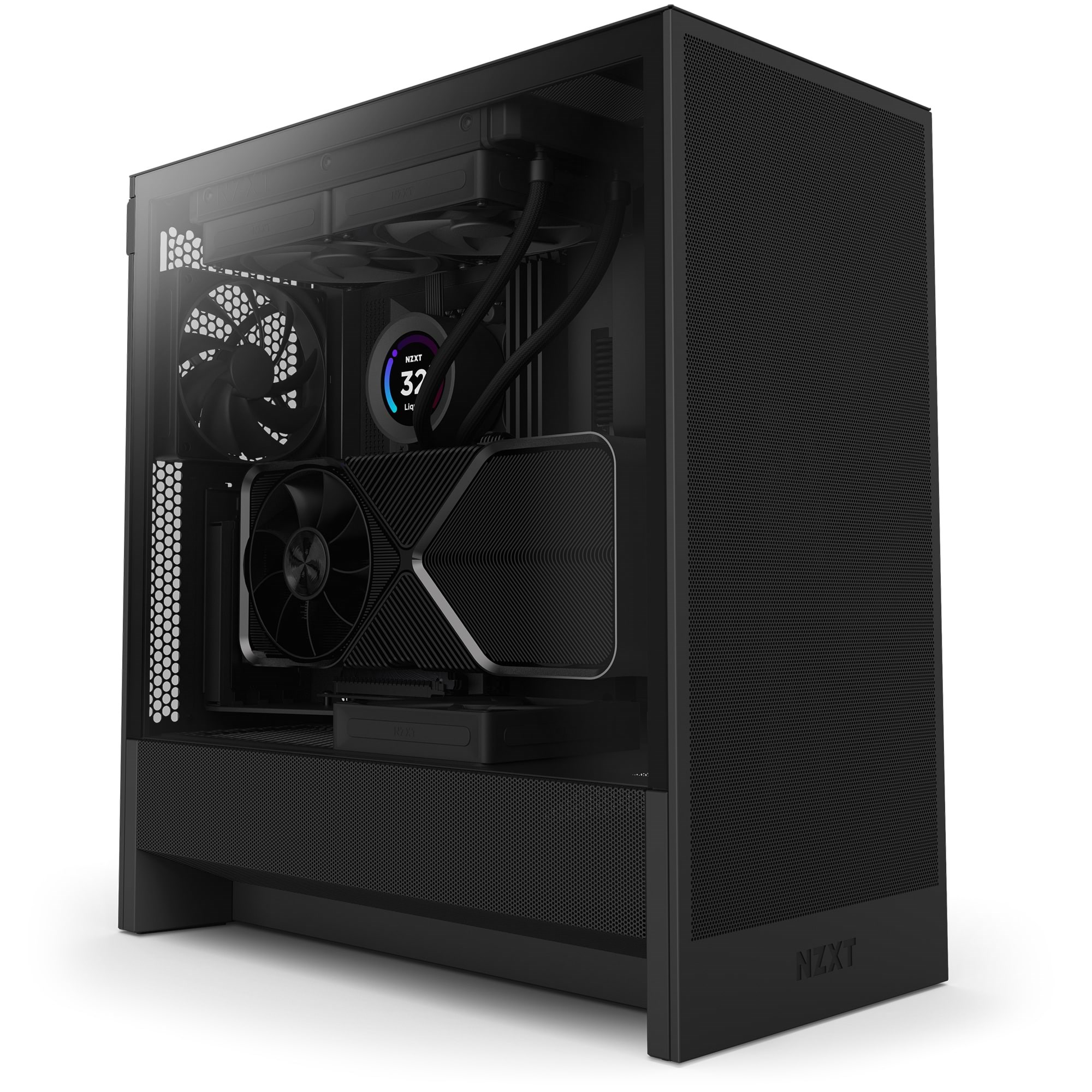 Nzxt H5 Flow (2024) - Black - Gehäuse - Miditower - Schwarz - Gehaeuse