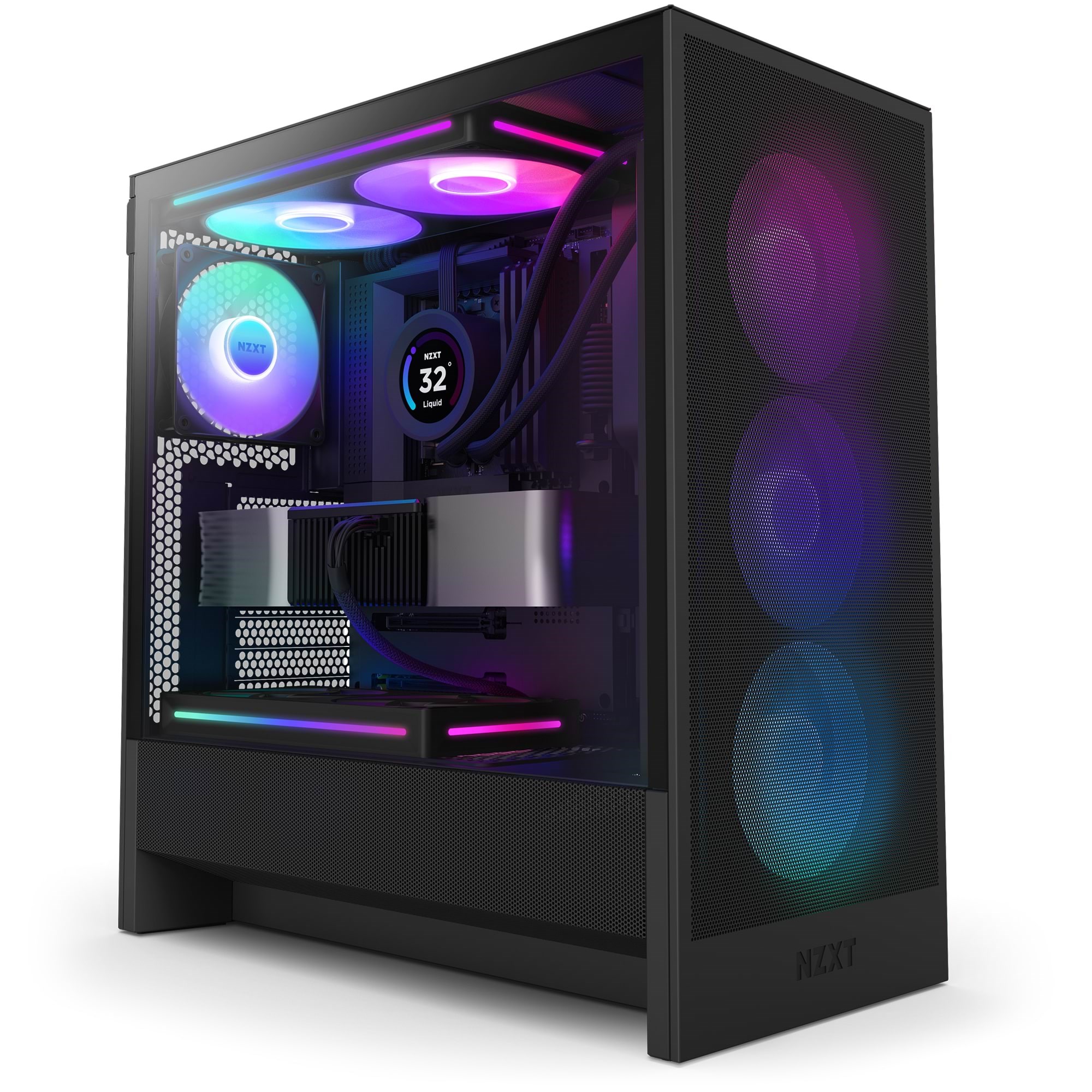 Nzxt H5 Flow Rgb (2024) - Gehäuse - Miditower - Schwarz - Gehaeuse Cc-h52fb-r1