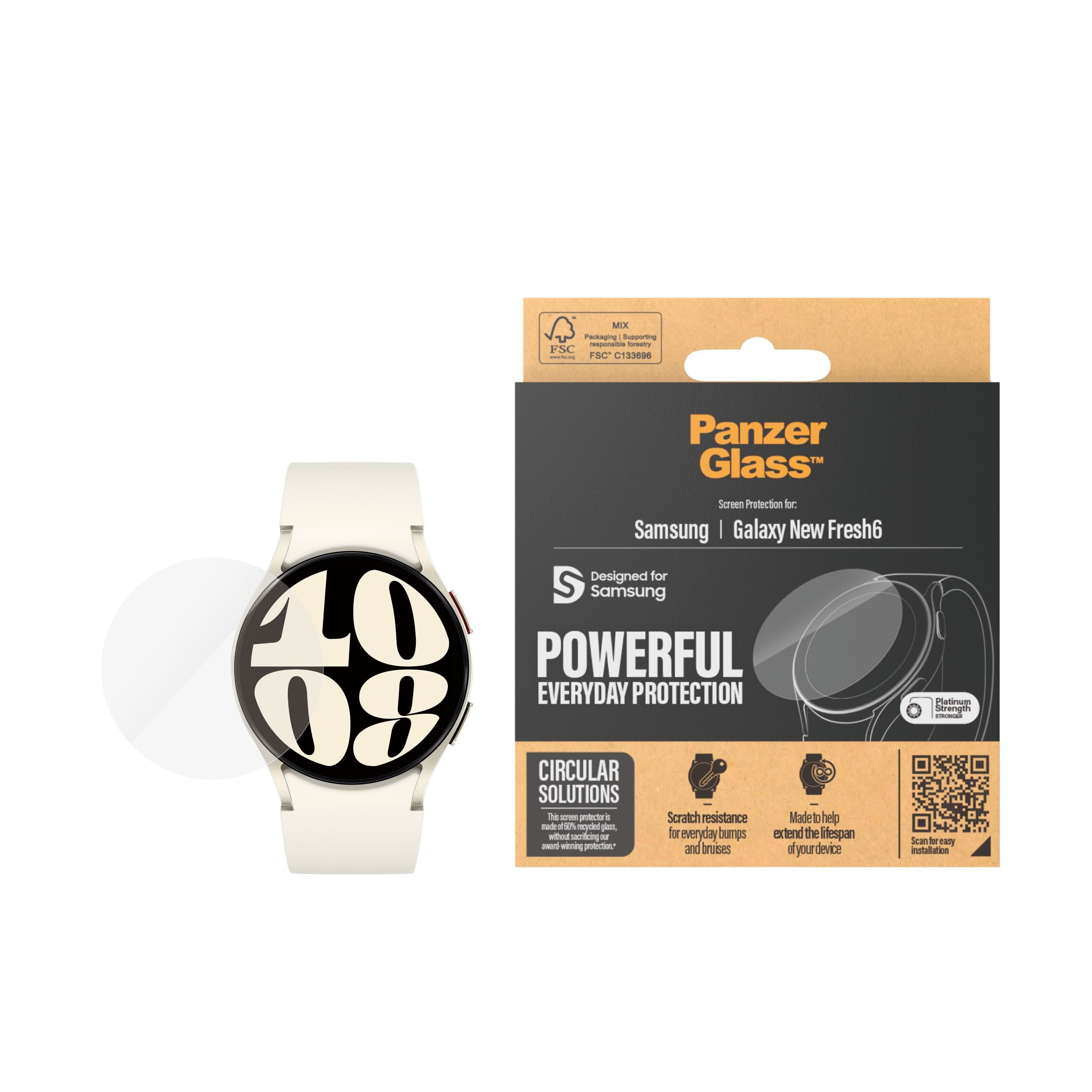 Panzerglass Screen Protector Samsung Galaxy Watch8 44mm | Watch7 44mm | Ultra-wide Fit - Smartwatch Accessories