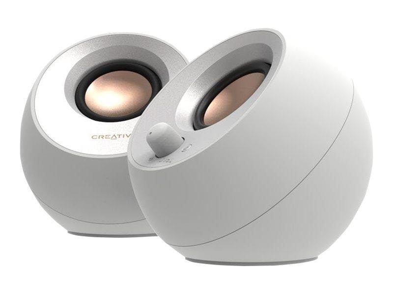 Creative Pebble V3 - White - Bluetooth - 2.0 Pc-lautsprecher - Weiß - Lautsprecher Computer 51mf1700aa002