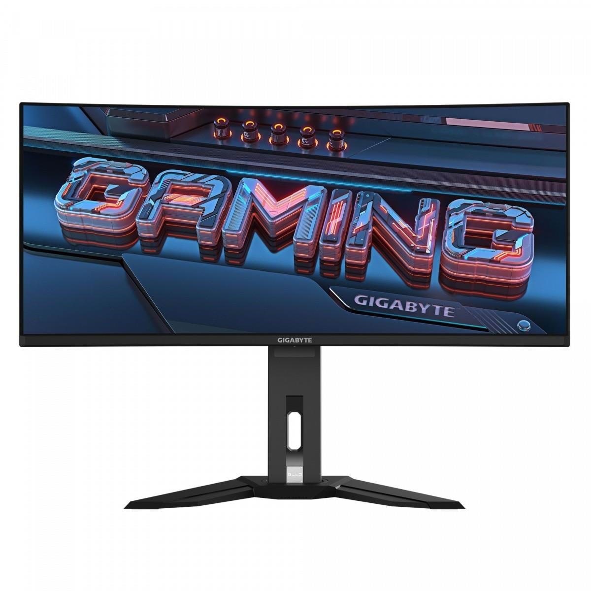 34" Gigabyte Mo34wqc - 3440x1440 (Uwqhd) - 175hz - Oled - 18w Usb-c - Kvm Switch - Bildschirm Black
