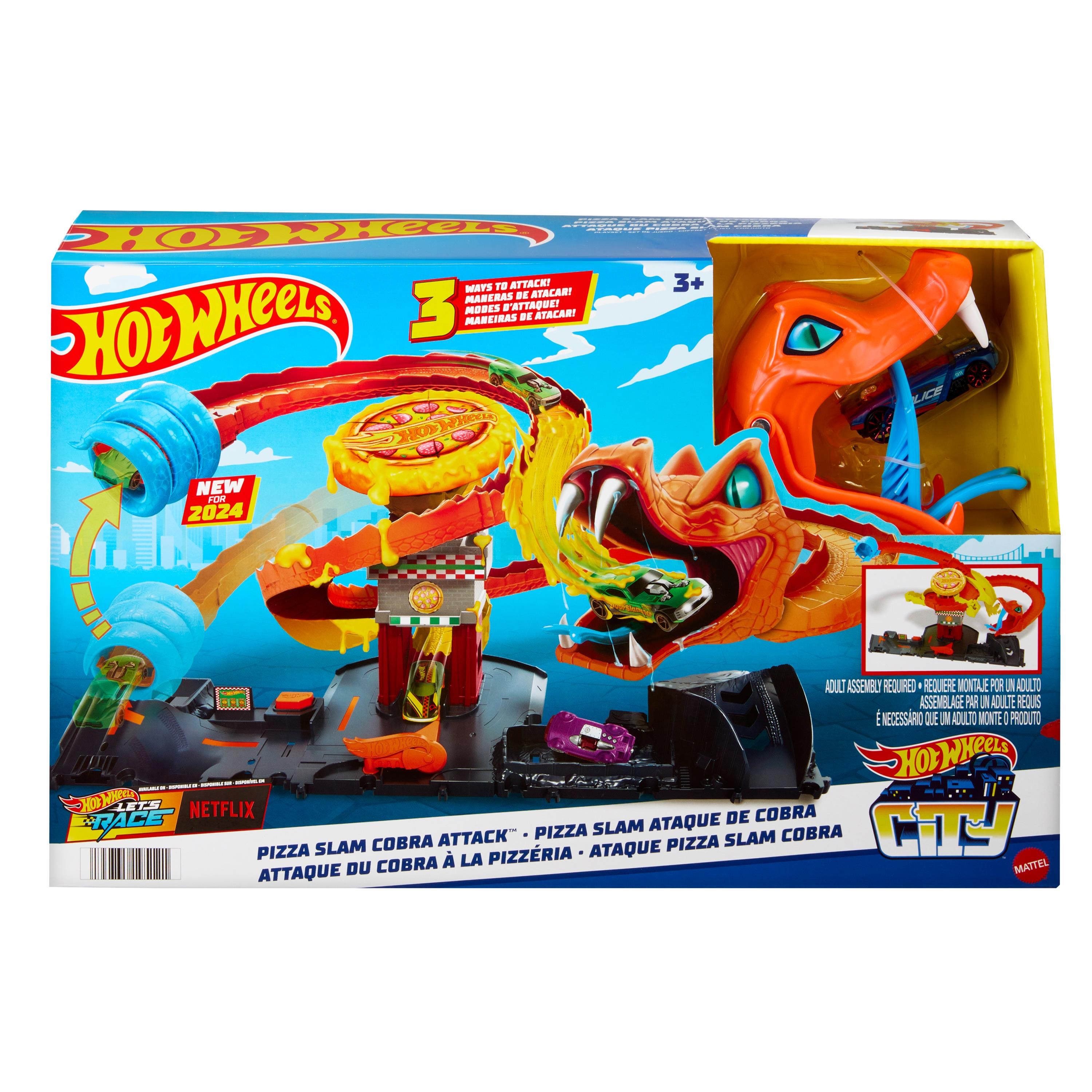 Hot Wheels City Pizza Slam Cobra Attack Playset - Spielzeugauto Htn81