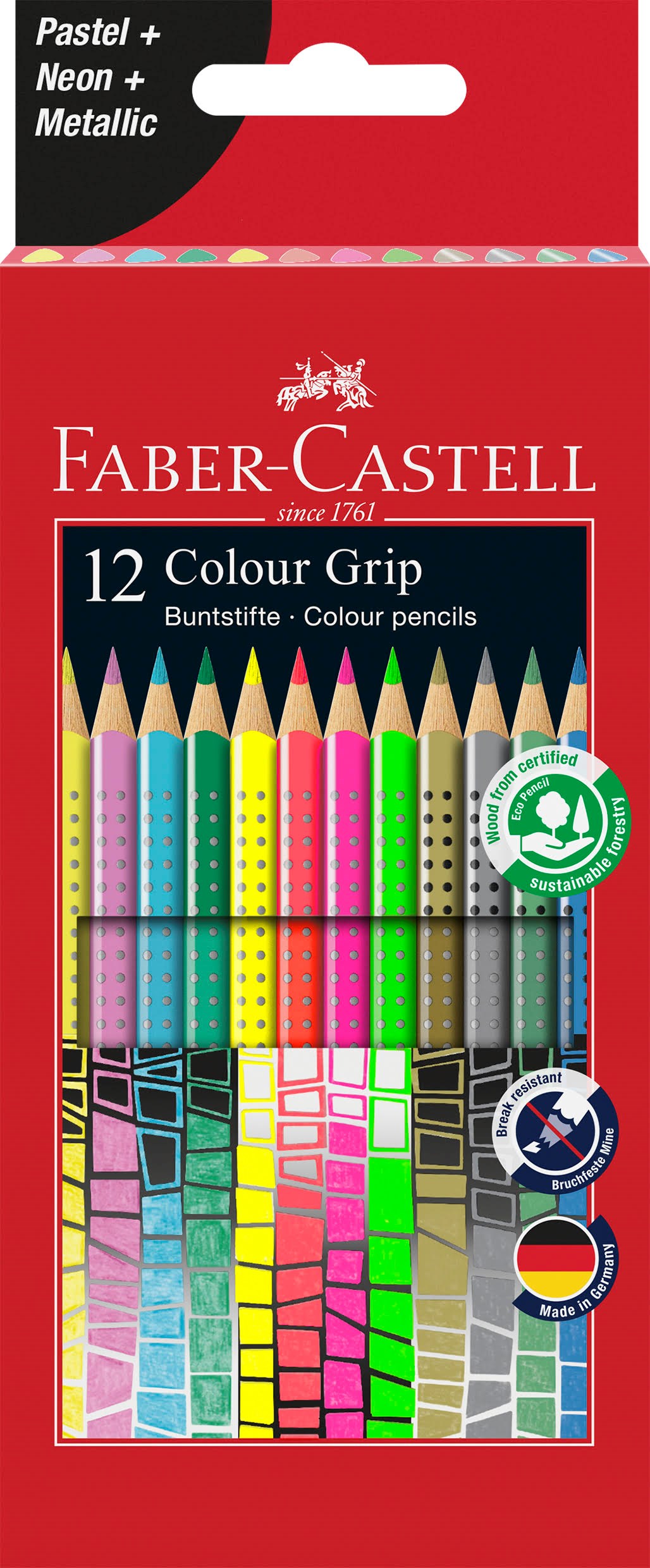 Faber-castell Colour Grip Sonderfarbset 12er-etui - Utensilien Zum Schreiben Und Zeichnen