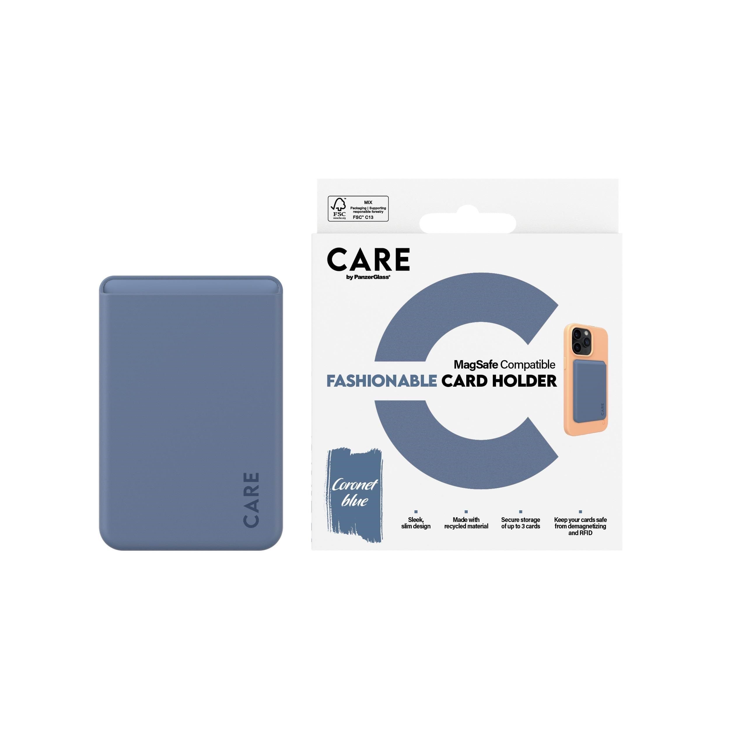 Care by Panzerglass Fashionable Card Holder Blue Iphone - Handys Anderes Zubehoer