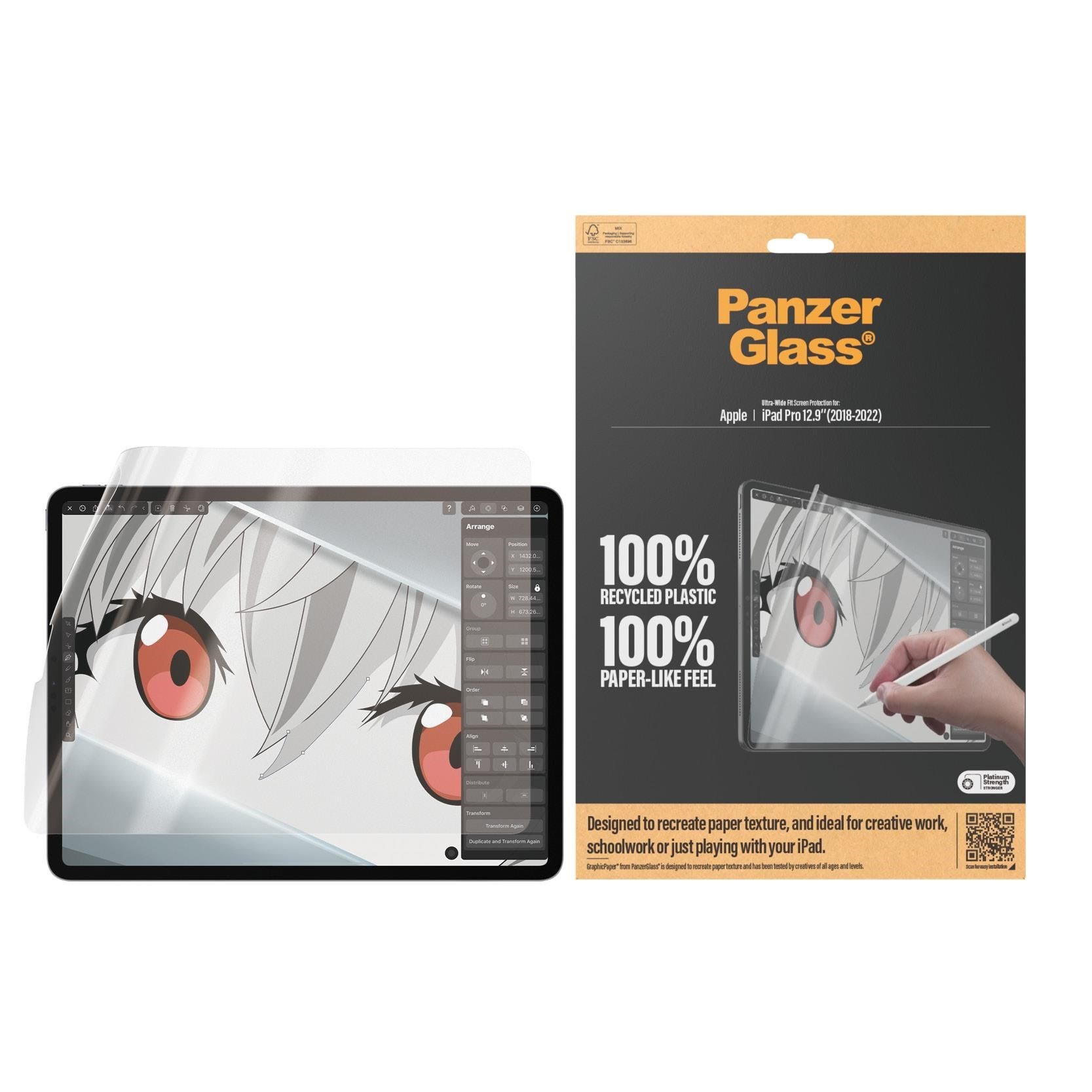 Panzerglass Graphicpaper Screen Protector Ipad Pro 12.9'' (2018 2020 2021 2022) | Ultra-wide Fit - Tablets Anderes Zubehoer