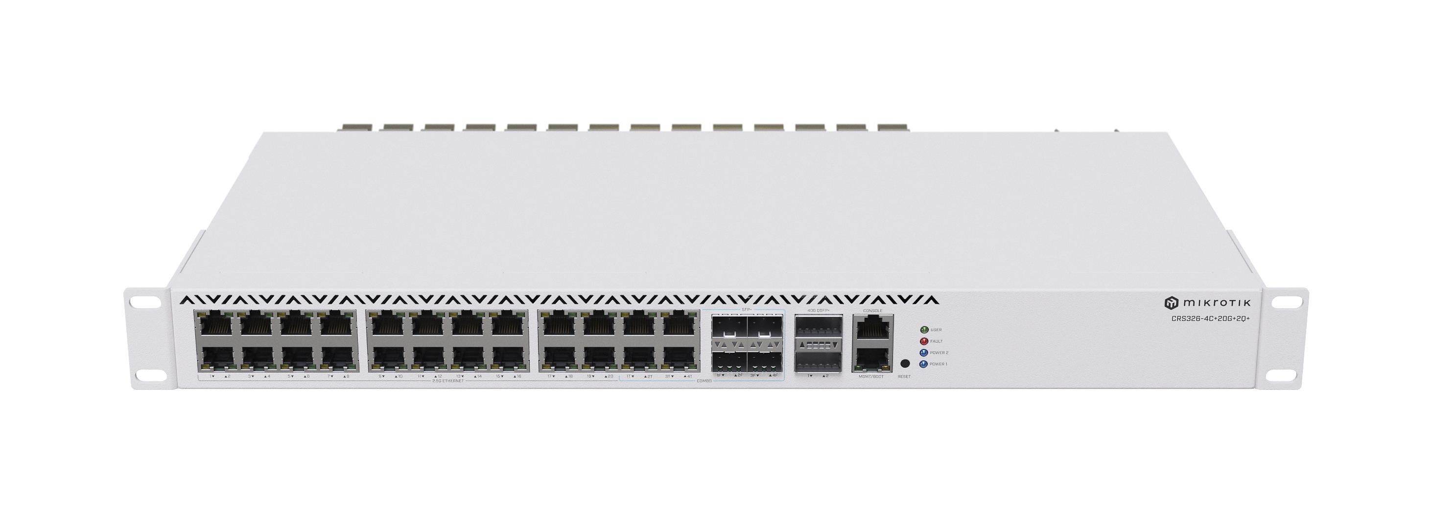 Mikrotik Crs326-4c+20g+2Q+RM - Switch - 20 Ports - Rack-mountable - Switches