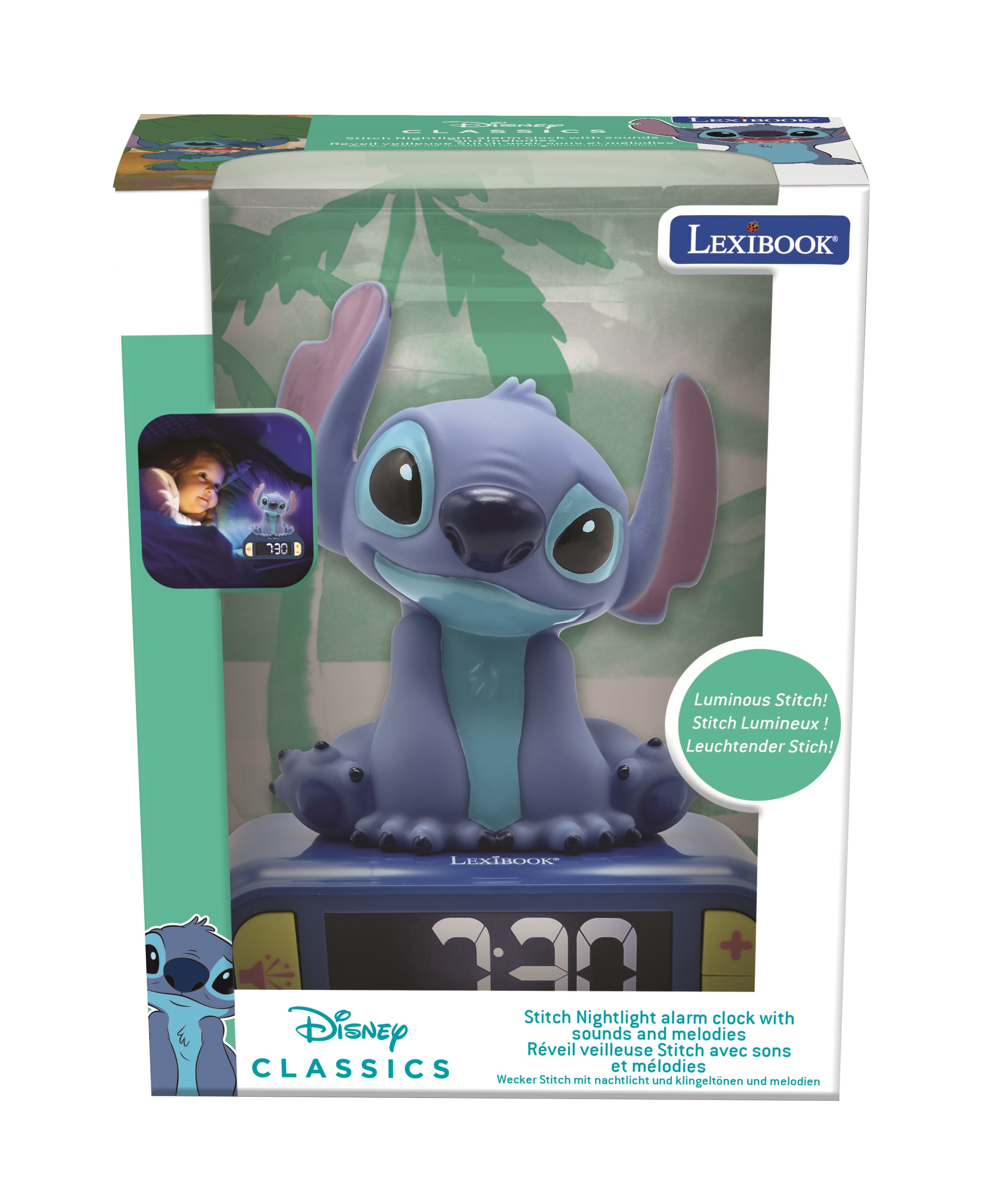 Lexibook Stitch Digital 3D Wecker - Kinderzimmer
