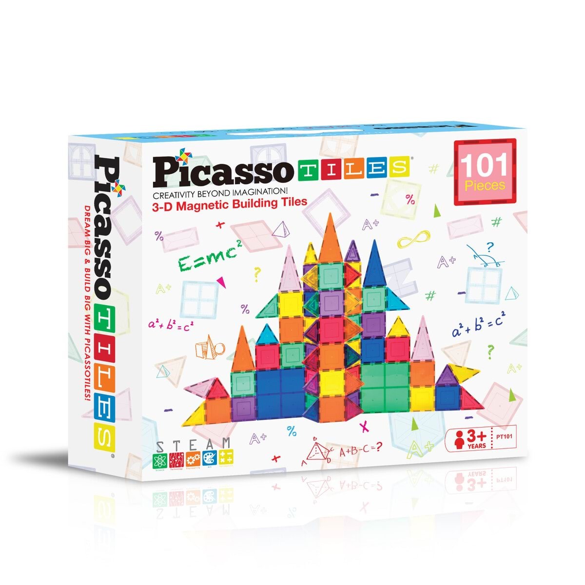 Picassotiles Magnetische Bausteine Set 101 Teile - Bausets