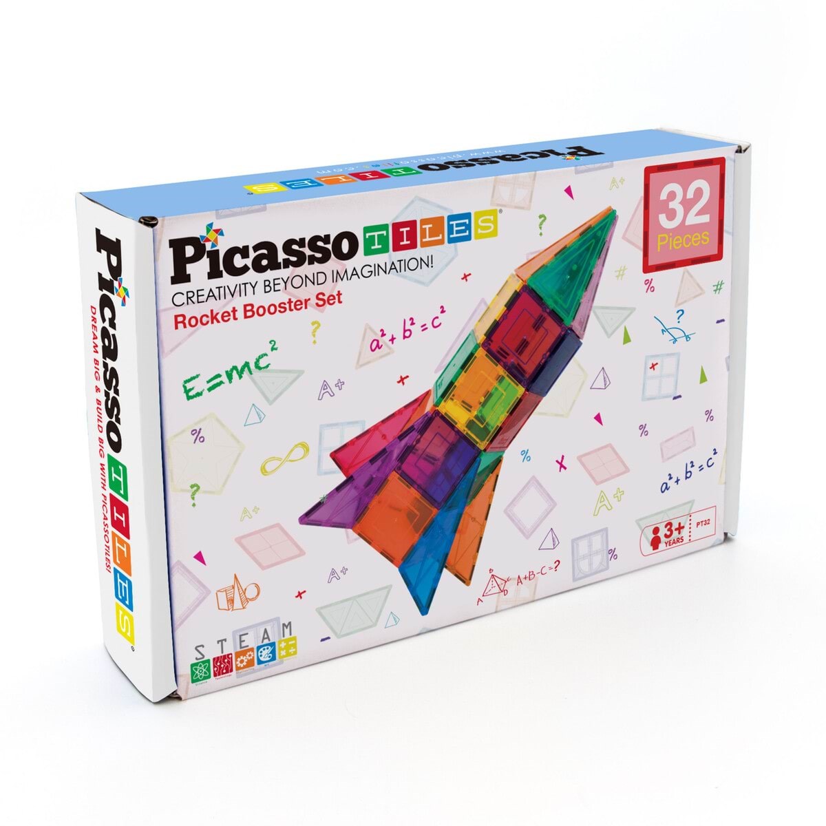 Picassotiles Raketen-booster Magnetische Bausteine Set 32 Teile - Bausets Pt32
