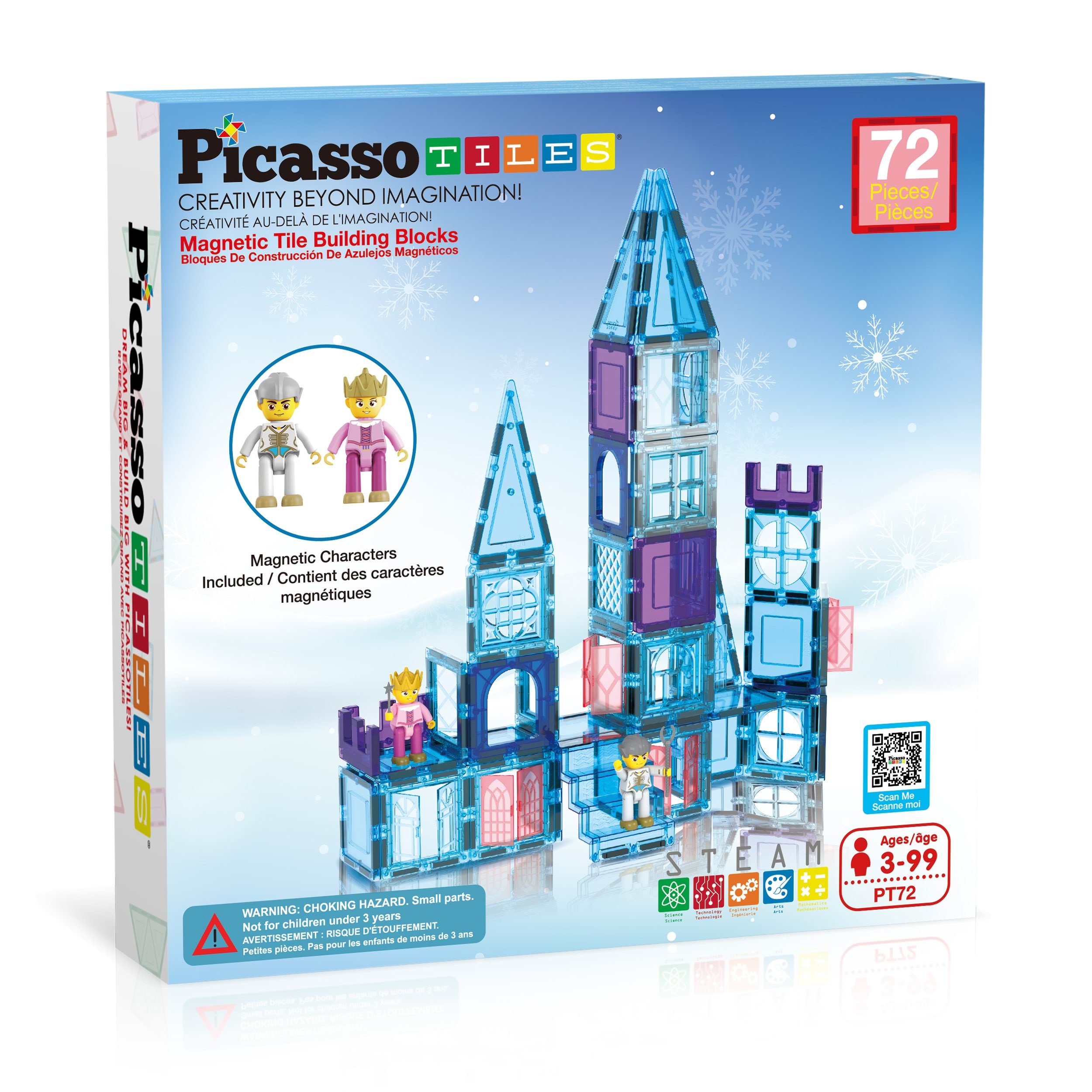 Picassotiles 72-teiliges Ice-winter-thema Magnetische Bausteine Set - Bausets