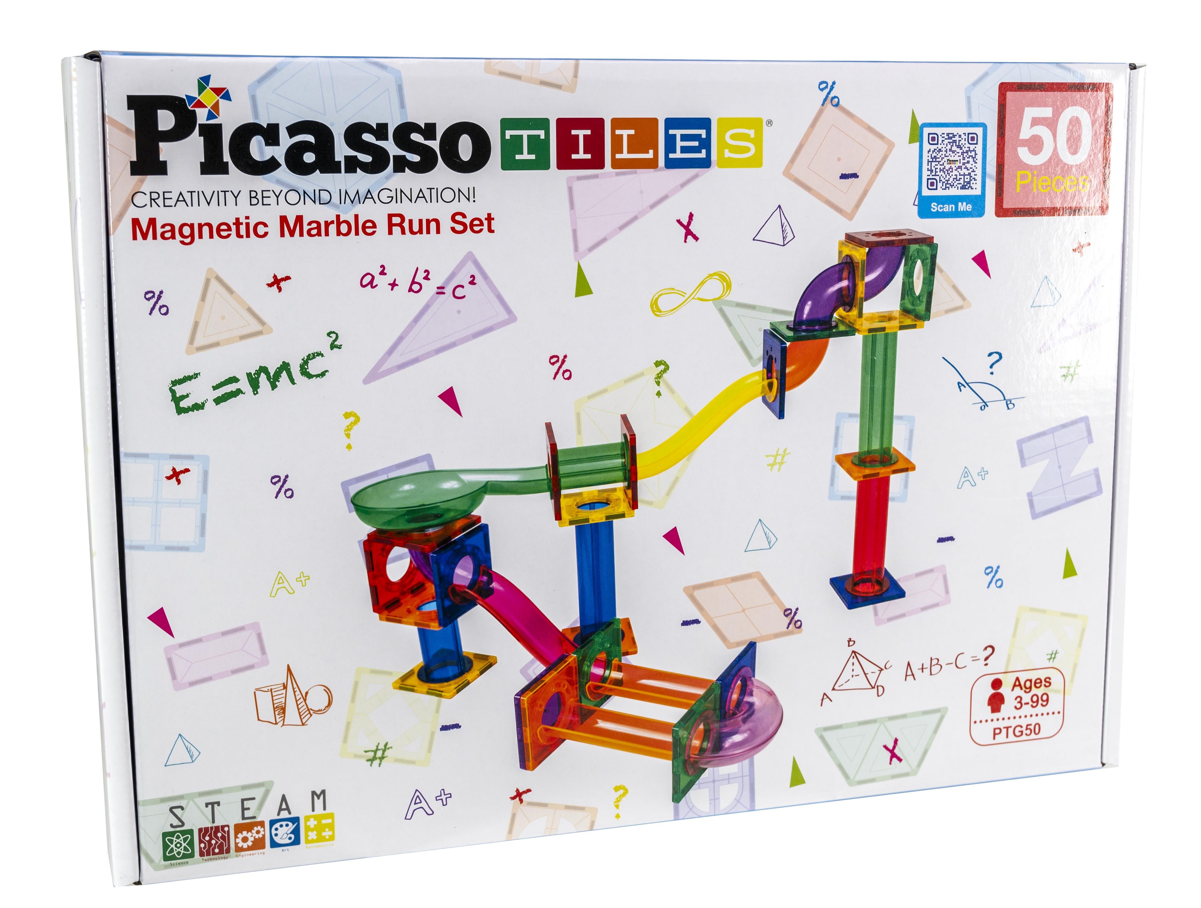 Picassotiles 50-teiliges Murmelbahn-set - Bausets