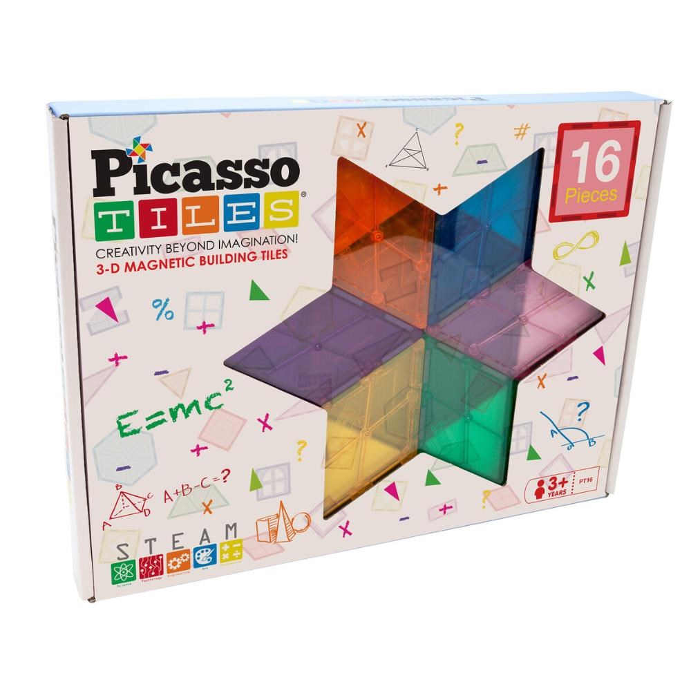 Picassotiles 16-teiliges Magnetische Bausteine Set - Bausets Pt16