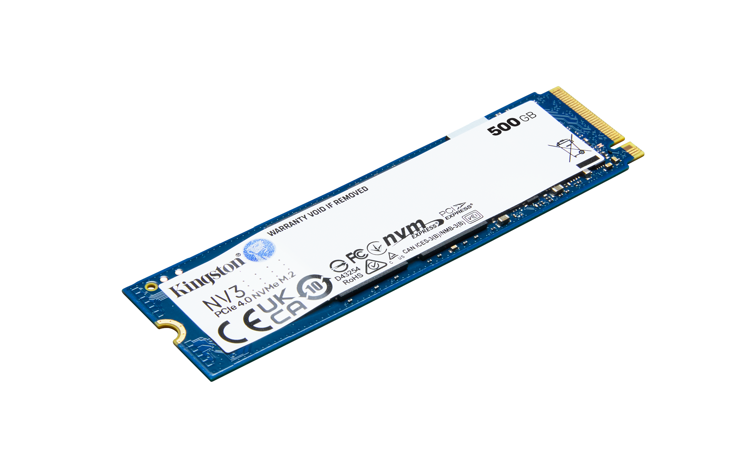 Kingston Nv3 Ssd - 500gb - Pcie 4.0 - M.2 2280 Schwarz Snv3s/500g