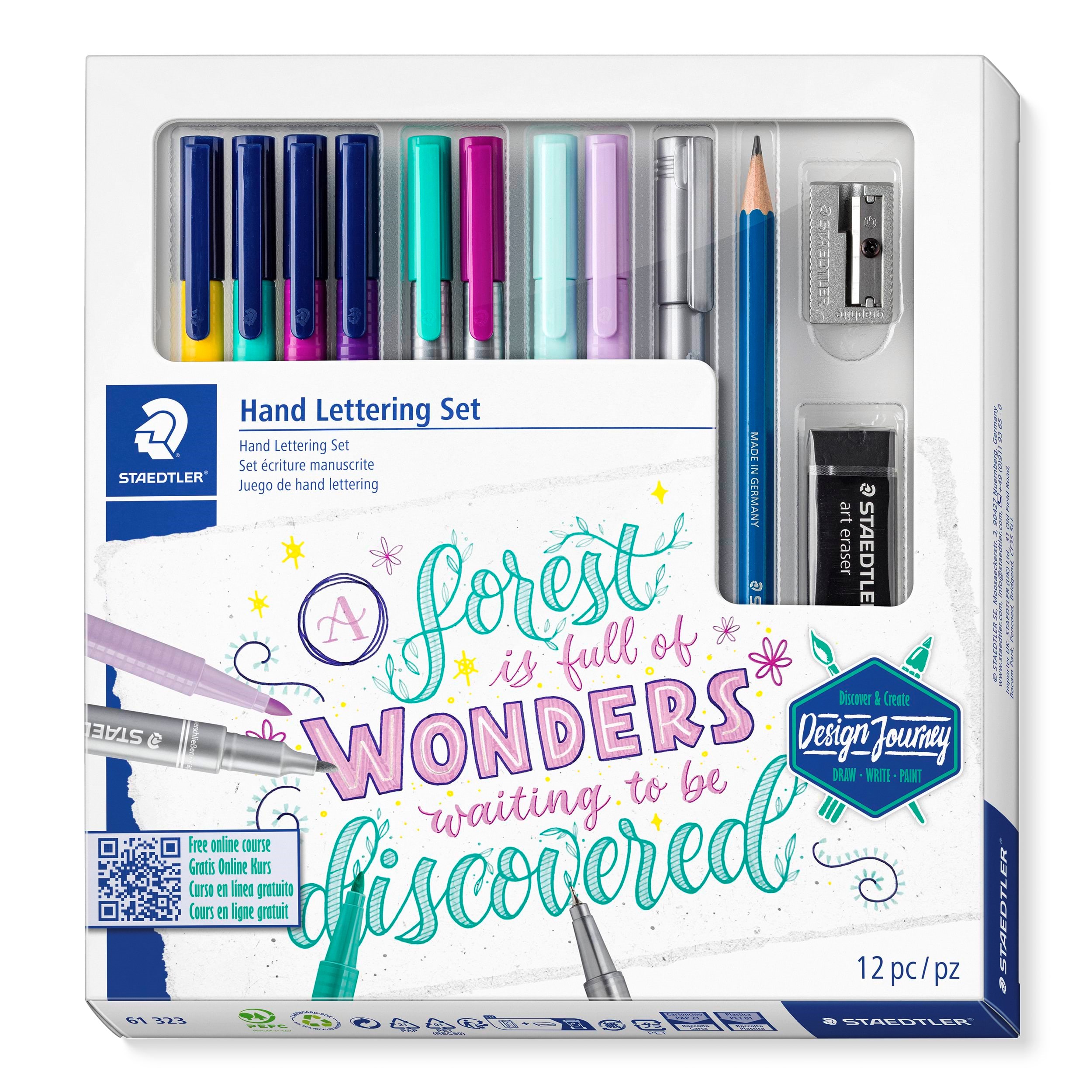 Staedtler Hand Lettering Set 100% Pefc - Konferenz Und Praesentation 61 323