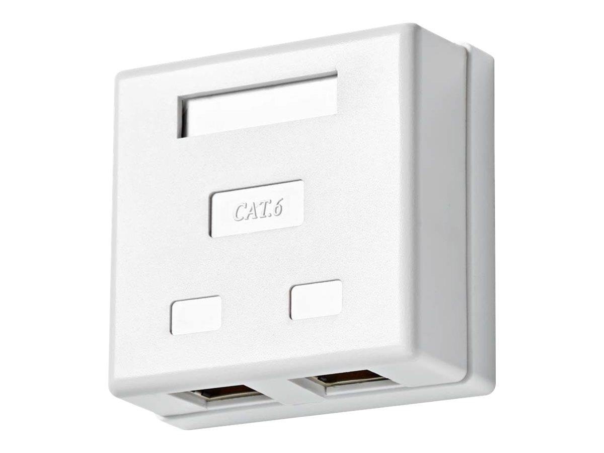 Nedis - Socket-outlet - 2 Network Sockets - White - Steckdosen Boxen Ccgp89130wt