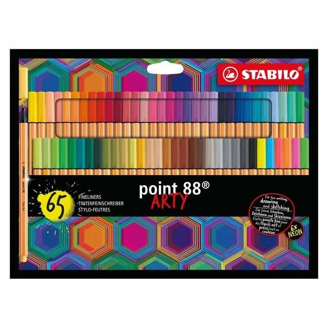 Stabilo - Pen 88 Fineliner Arty Cardboard Wallet of 65 Colors - Utensilien Zum Schreiben Und Zeichnen 201128