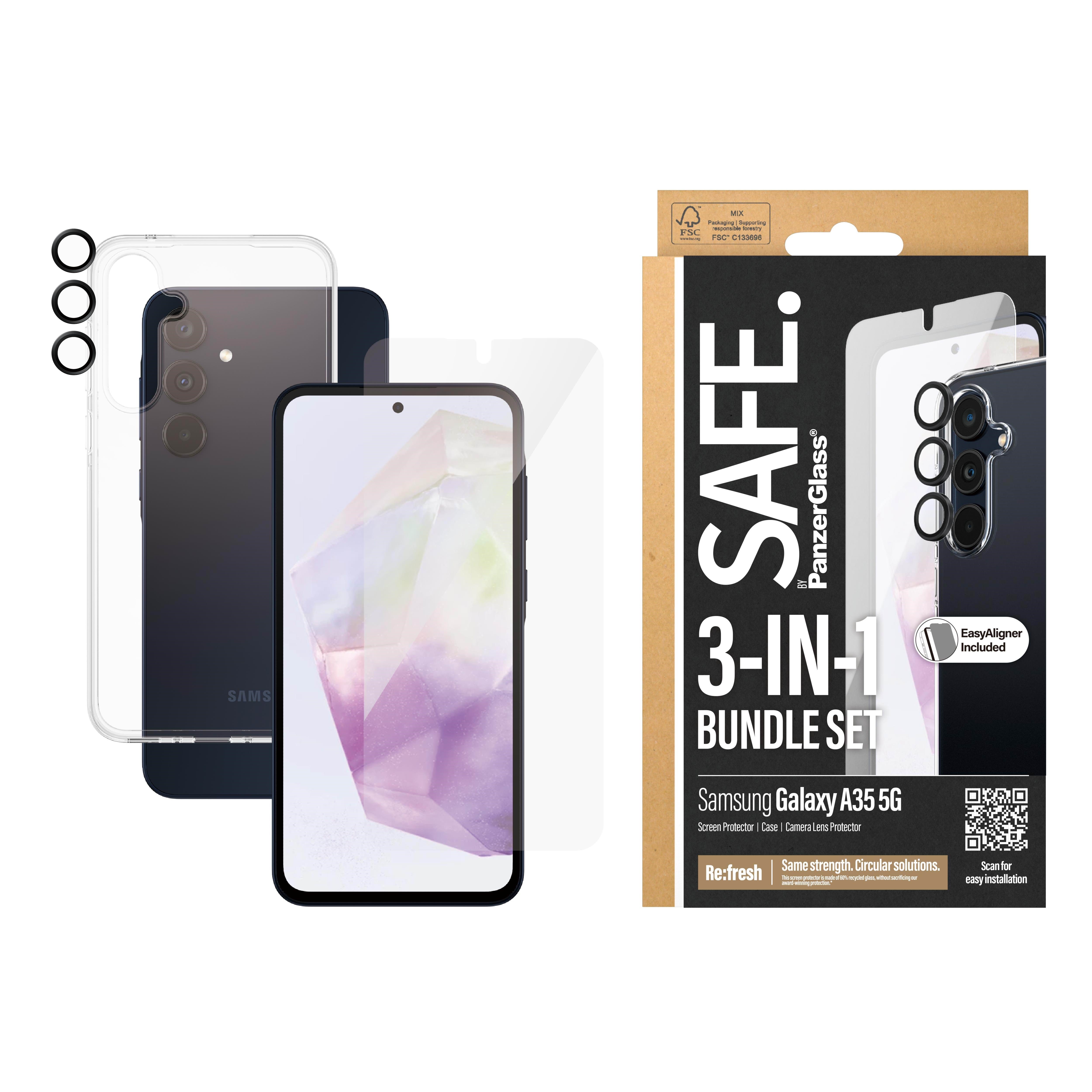 Safe by Panzerglass 3-in-1 Protection Pack Samsung Galaxy A35 5G - Handys Cover Cases