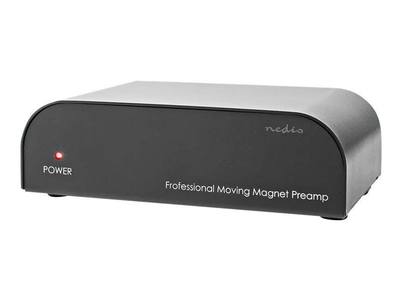 Nedis Aamp2411bk - Riaa Preamplifier (MM) - Phono-vorvestärker - Schwarz - Hifi Receiver Verstaerker
