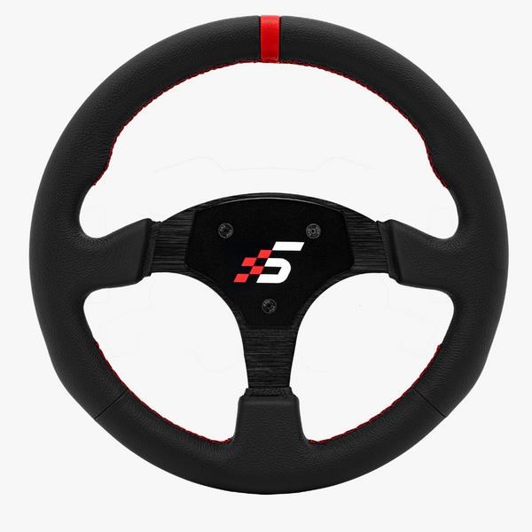 Simagic Rounded Wheel Without Hub - Leather - 330mm - Gaming Zubehoer P-330r(Leather)