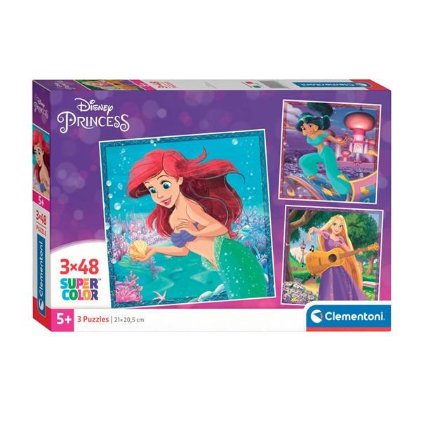 Clementoni Jigsaw Puzzle Super Color Square Disney Princess 3x48pcs. 2D Puzzles
