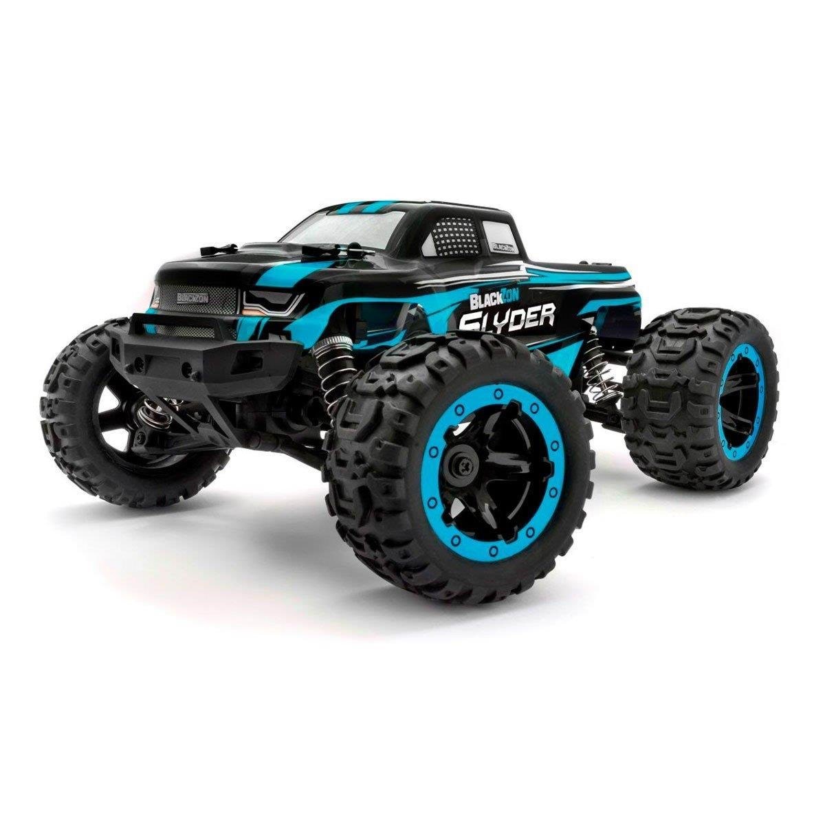 Blackzon Slyder MT 1/16 4wd Electric Monster Truck - Blue - Ferngesteuert