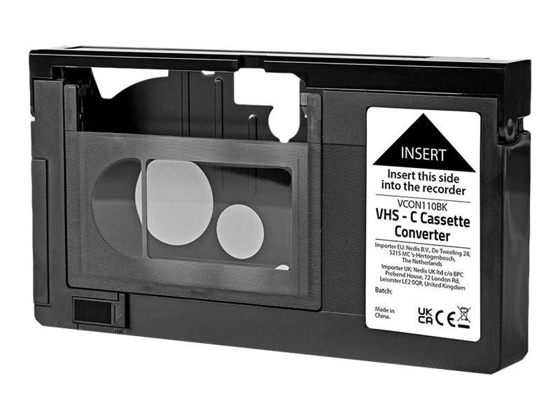 Nedis Vcon110bk - Video Cassette Adapter (Vhs-c to Vhs) - Kabelkanal Kabelschlauch Schwarz