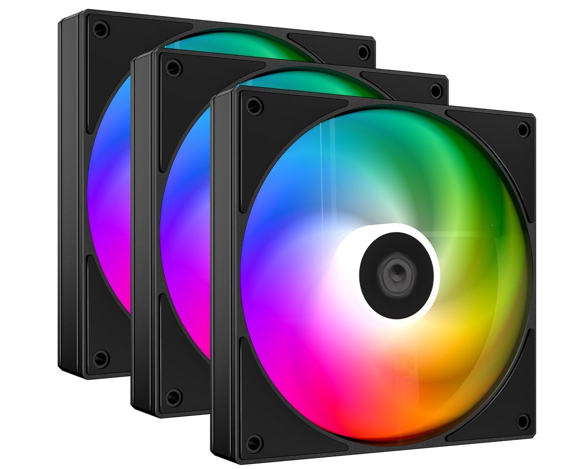 Id-cooling As-120-argb-k Trio - Gehäuselüfter - 120mm - Schwarz - 27 Dba - Gehaeuseluefter