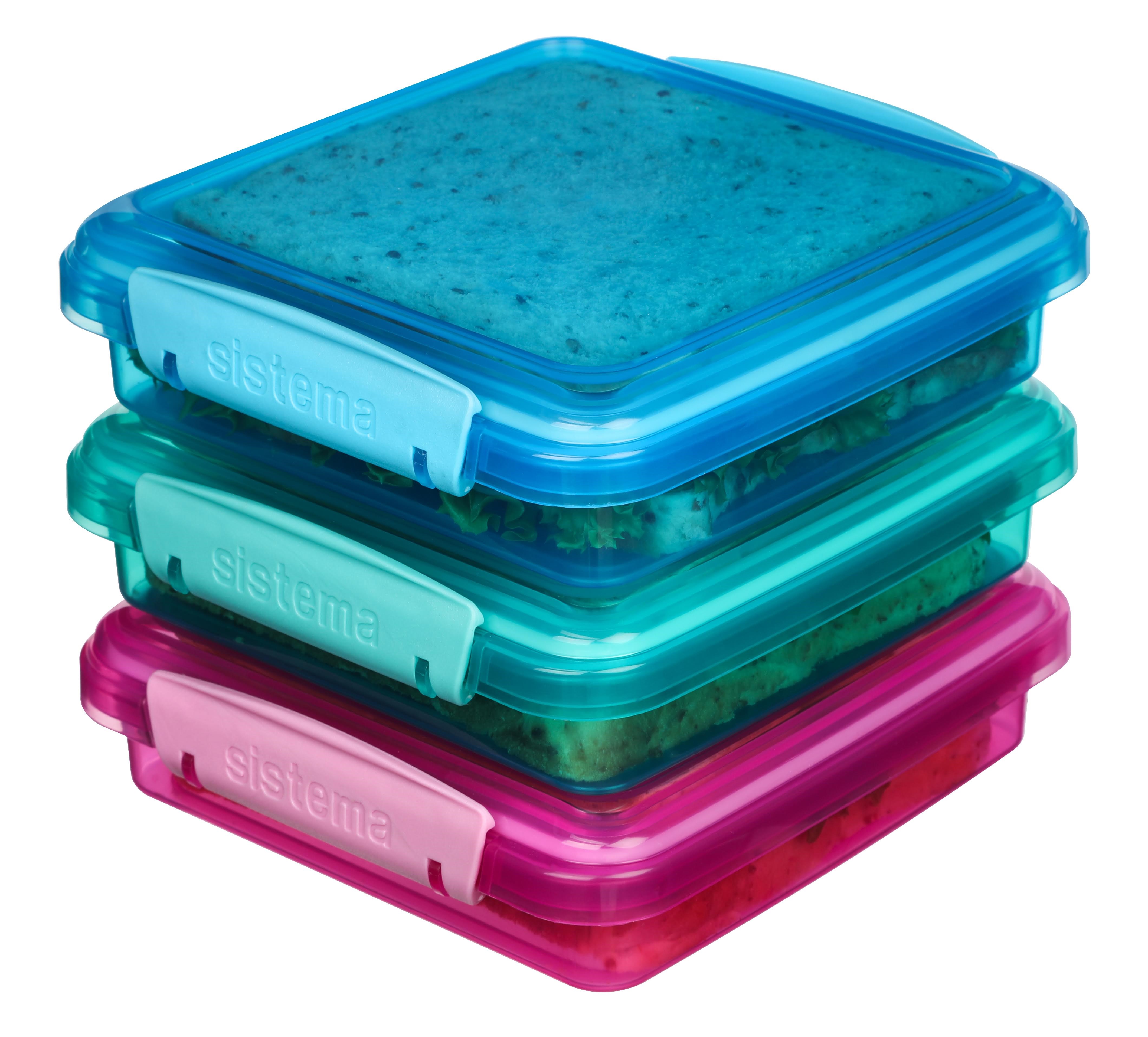 Sistema Pack 450ml Sandwich Box3 Pack Lunch Coloured - Andere Kuechengeraete 41647