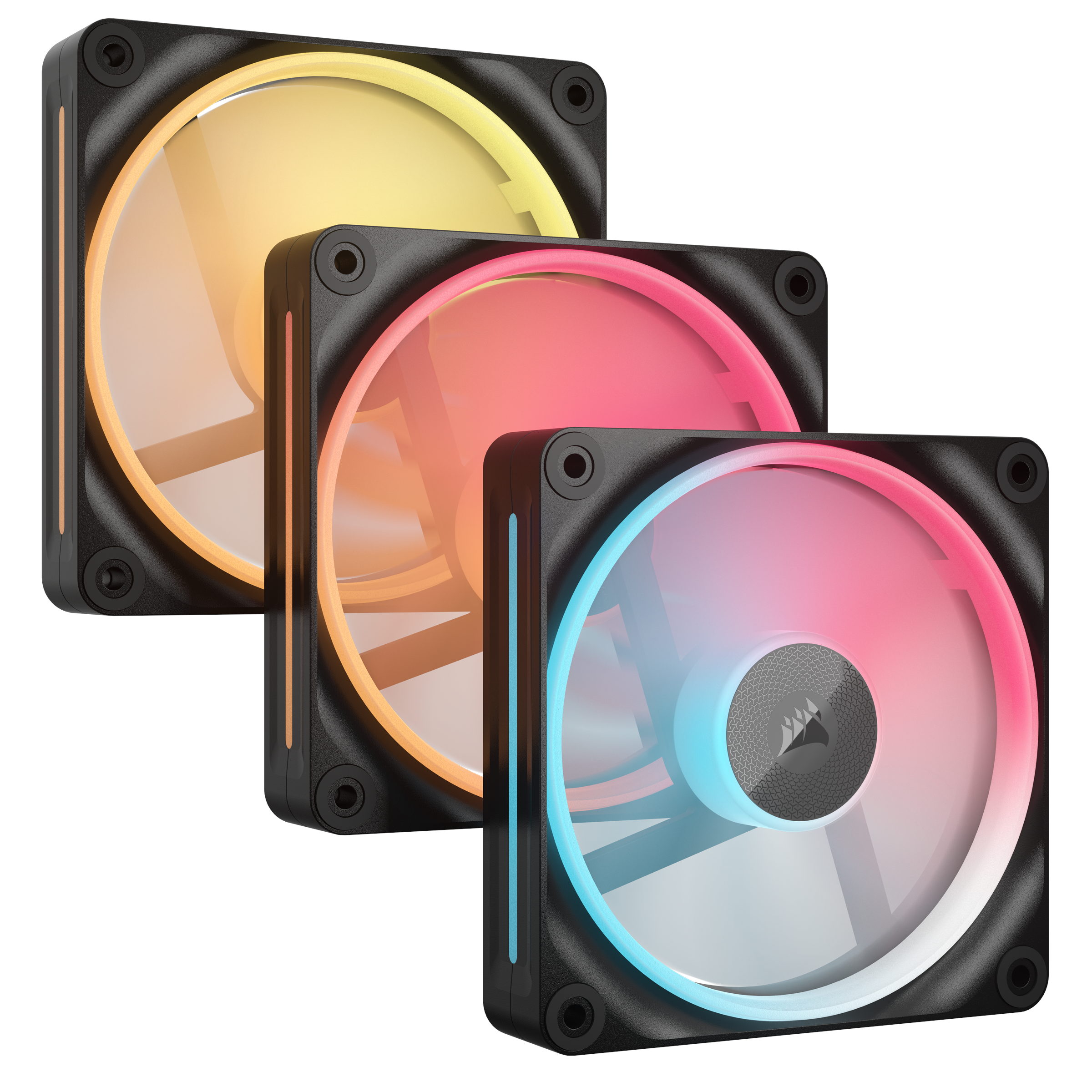 Corsair Icue Link Lx120-r 3-pack - Gehäuselüfter - 120mm - Schwarz Mit Rgb Led - 37 Dba - Gehaeuseluefter Co-9051050-ww