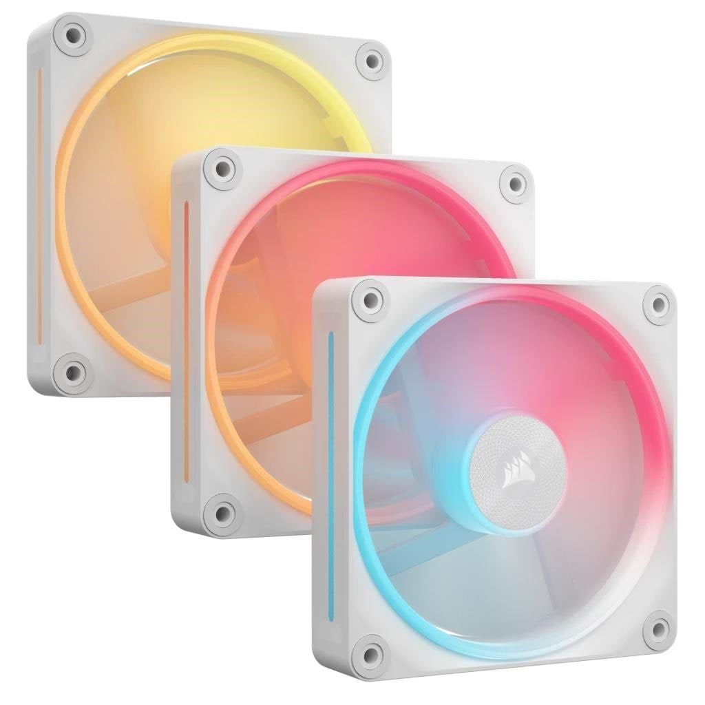Corsair Icue Link Lx120-r 3-pack - Gehäuselüfter - 120mm - Weiß Mit Rgb Led - 37 Dba - Gehaeuseluefter