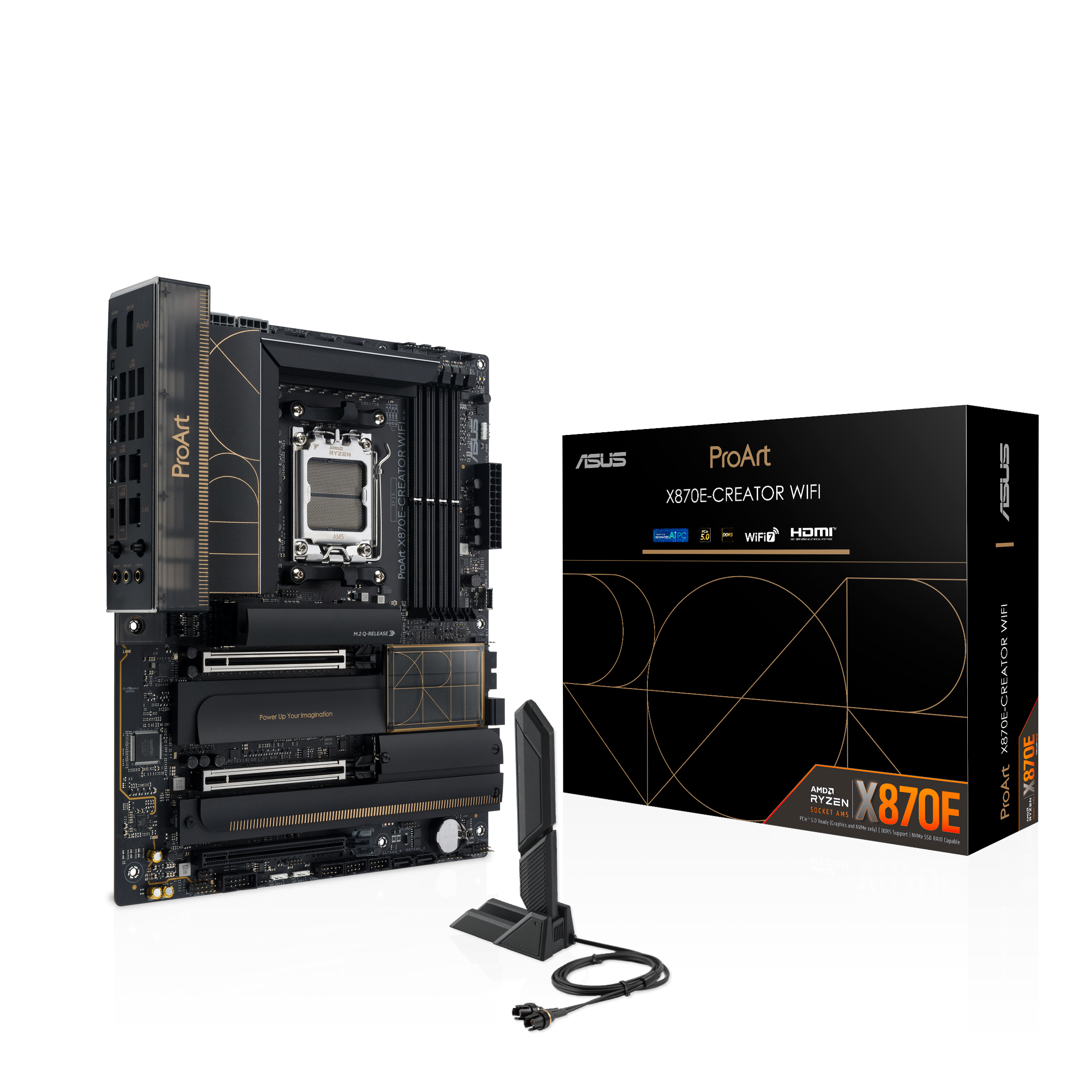 Asus Proart X870e-creator Wifi Mainboard - Amd X870e - Amd Am5 - Ddr5 Ram - Atx 90mb1ig0-m0eay0