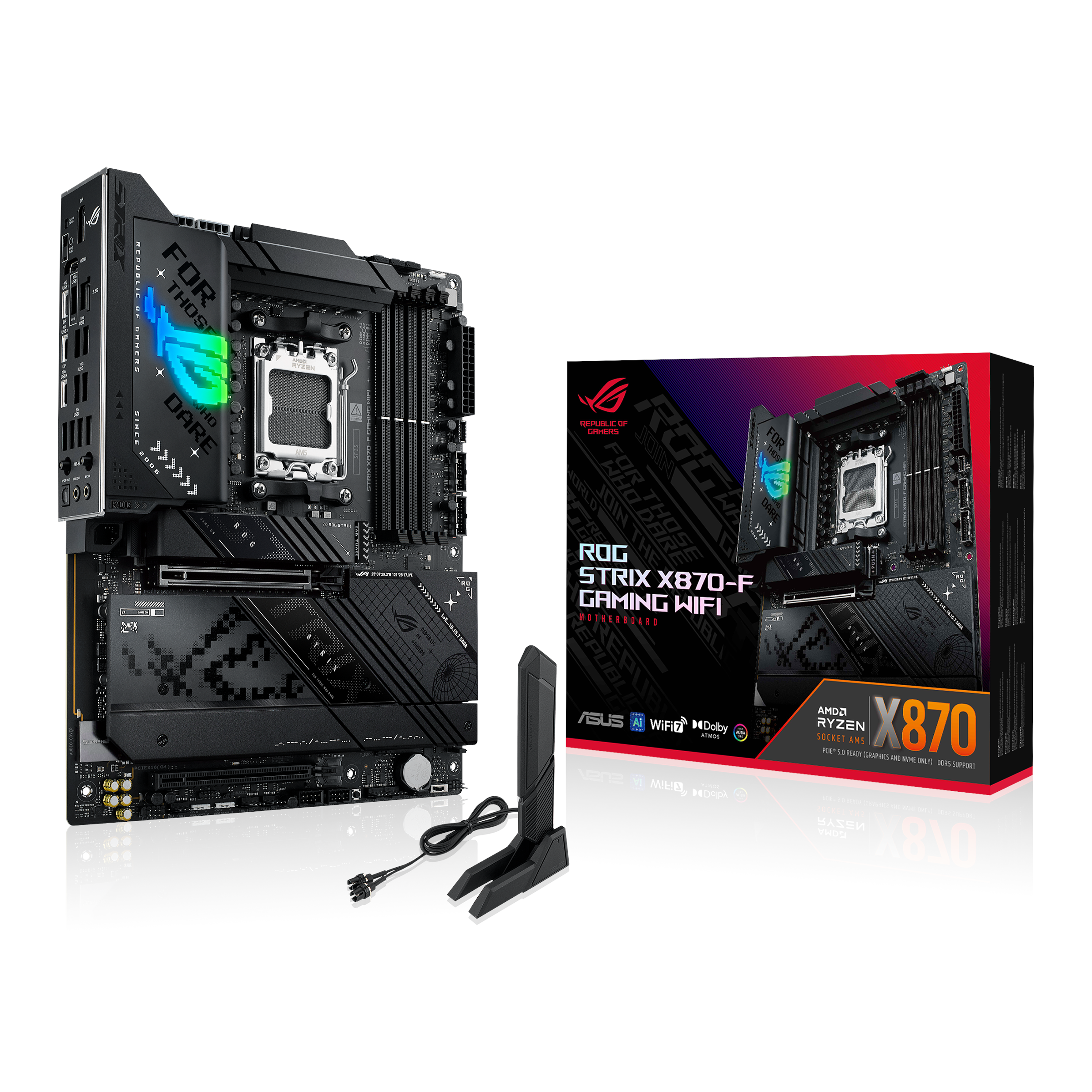 Asus Rog Strix X870-f Gaming Wifi Mainboard - Amd X870 - Amd Am5 - Ddr5 Ram - Atx 90mb1iv0-m0eay0