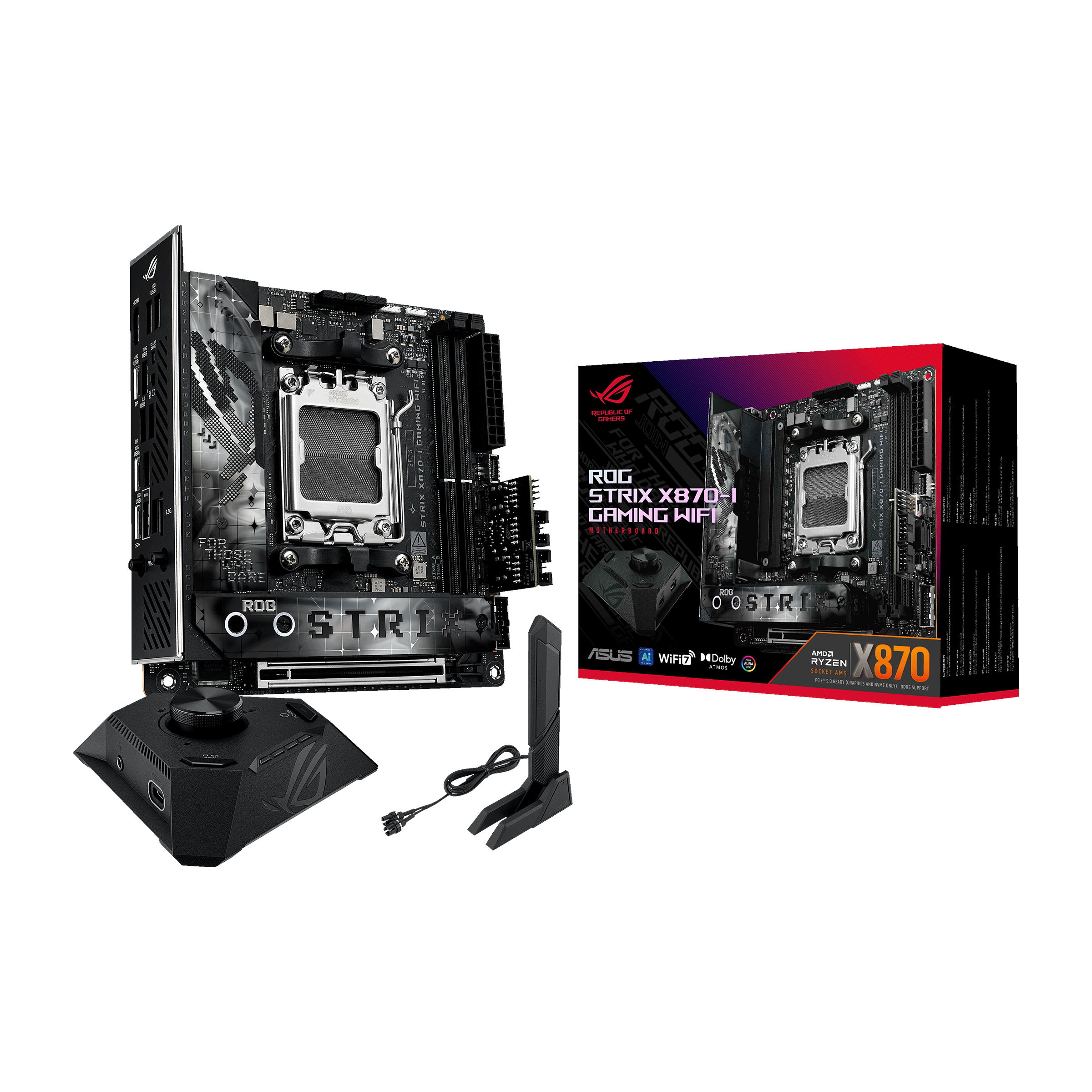 Asus Rog Strix X870-i Gaming Wifi Mainboard - Amd X870 - Amd Am5 - Ddr5 Ram - Mini-itx