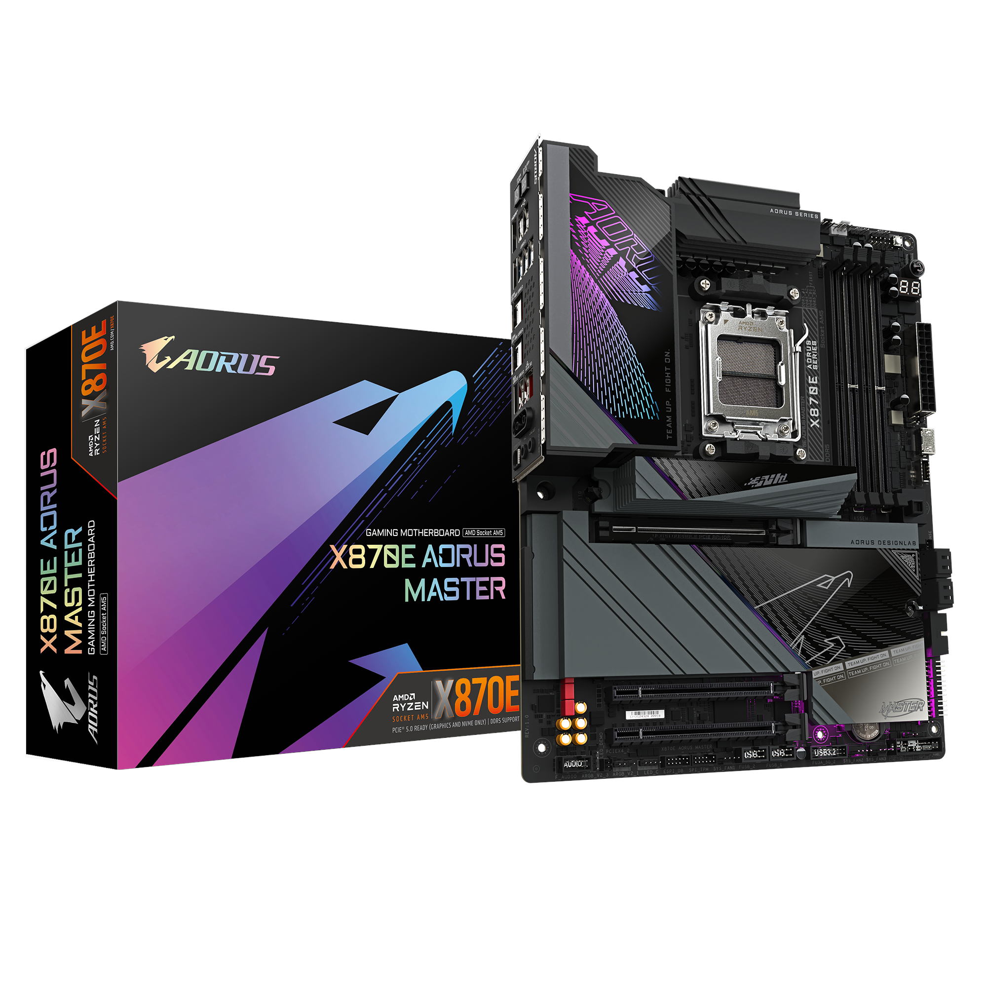 Gigabyte X870e Aorus Master Mainboard - Amd X870e - Amd Am5 - Ddr5 Ram - Atx