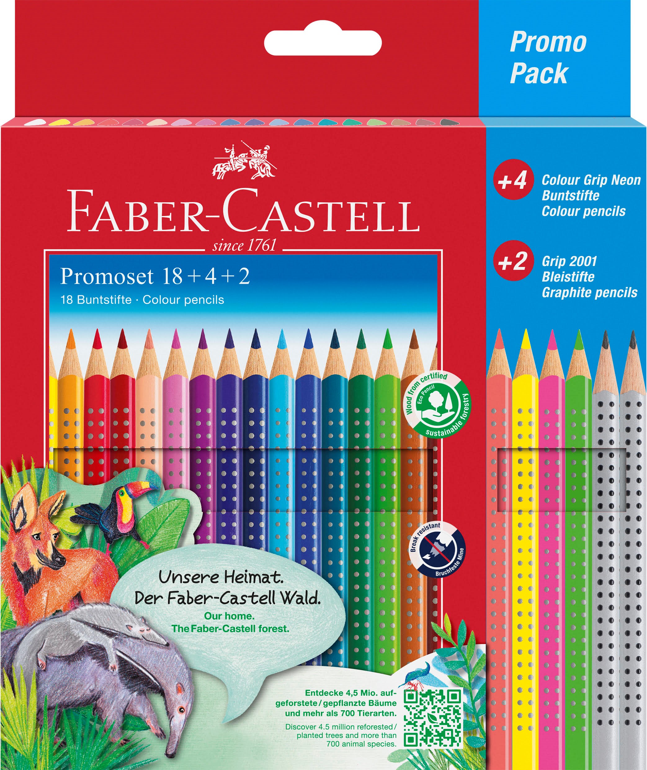 Faber-castell Promotionset Colour Grip 18+4+2 - Utensilien Zum Schreiben Und Zeichnen