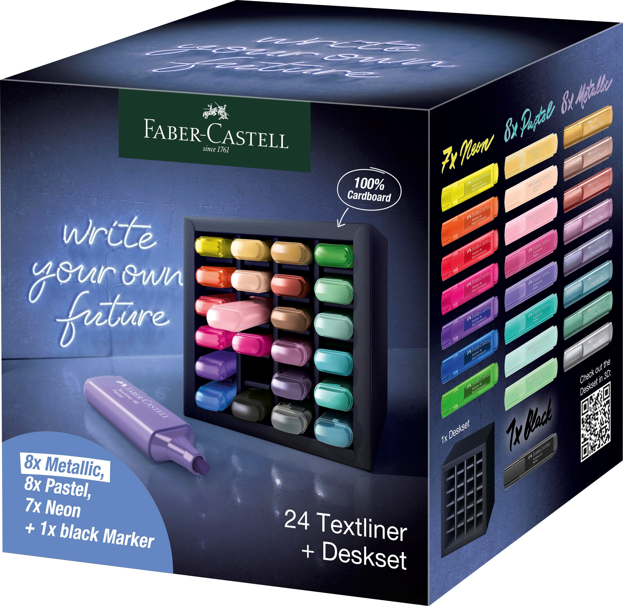 Faber-castell Textmarker TL 46 24er Deskset - Utensilien Zum Schreiben Und Zeichnen 254602