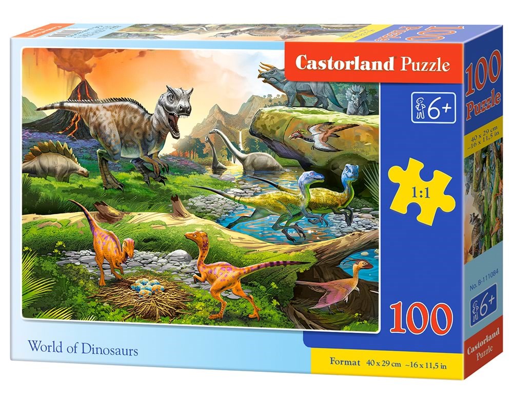 Castorland The World of Dinosaurs (100) - Puzzle B-111084