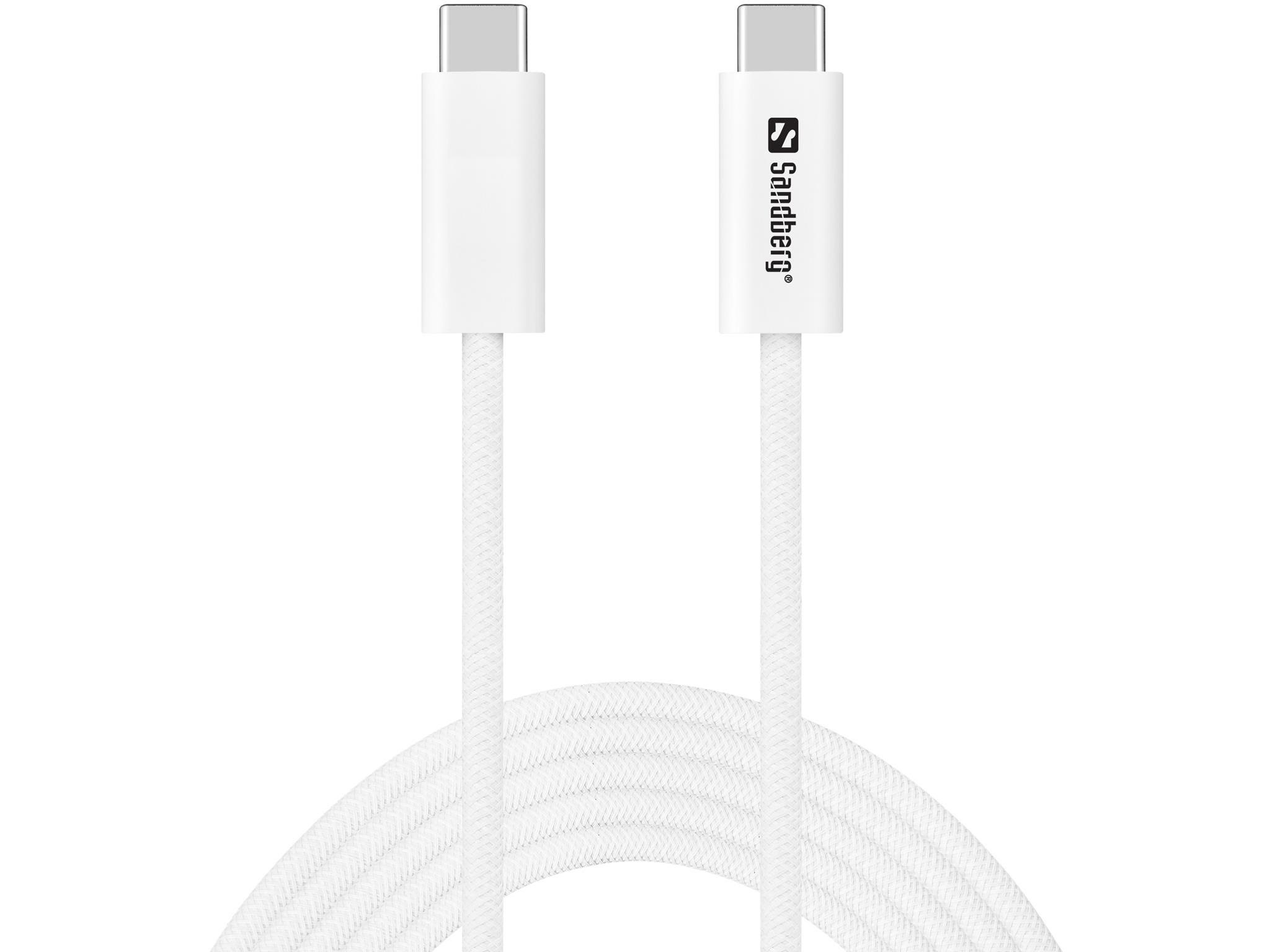Sandberg Usb4 Usb-c to Usb-c Cable - 2m - Usb Kabel Weiß 136-57