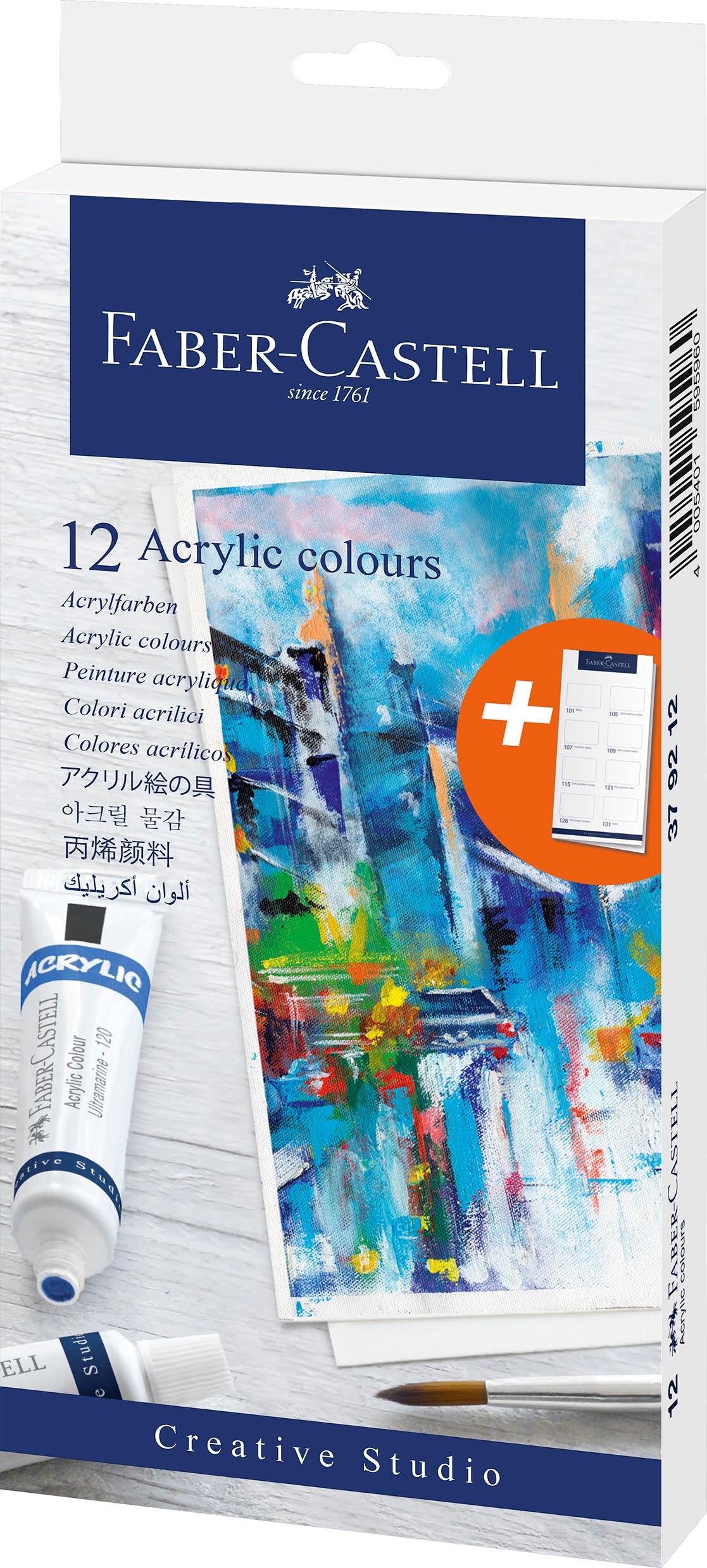 Faber-castell Acrylfarbe 12er Kartonetui - Hobby Zubehoer