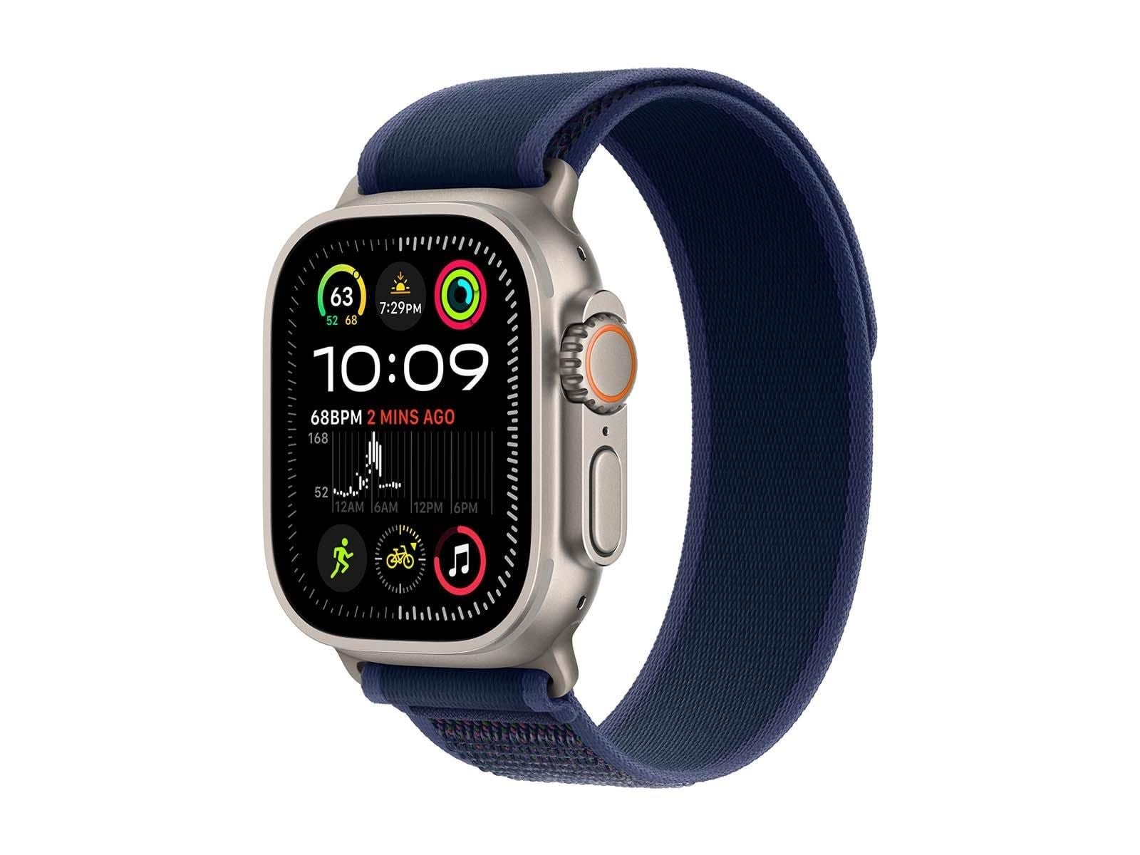 Apple Watch Ultra 2 Gps + Cellular 49mm - Titanium Case With Blue Trail Loop - M/l - Smartwatches Pulsuhren Sportuhren Schrittzaehler Mx4l3dh/a