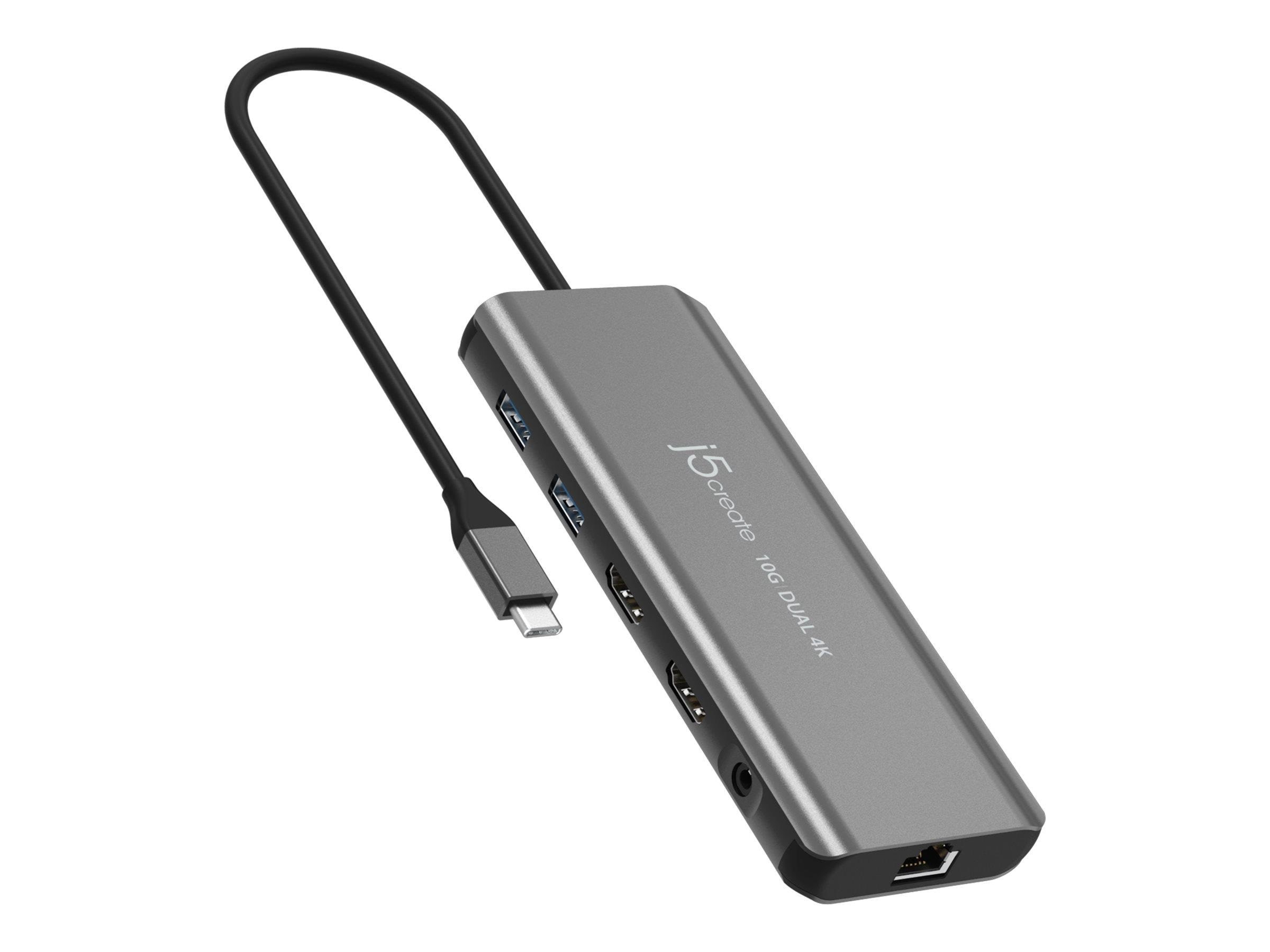 J5create Usb-c Dual 4K Hdmi 10gbps Mini Dock (With Ethernet) - Dockingstationen