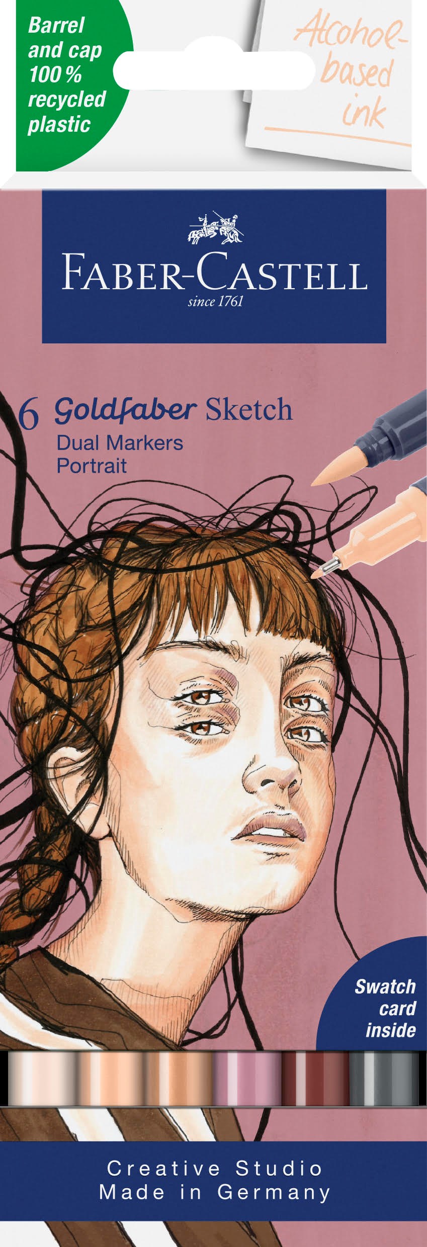Faber-castell Sketch Marker Gofa 6er Etui Portrait - Utensilien Zum Schreiben Und Zeichnen