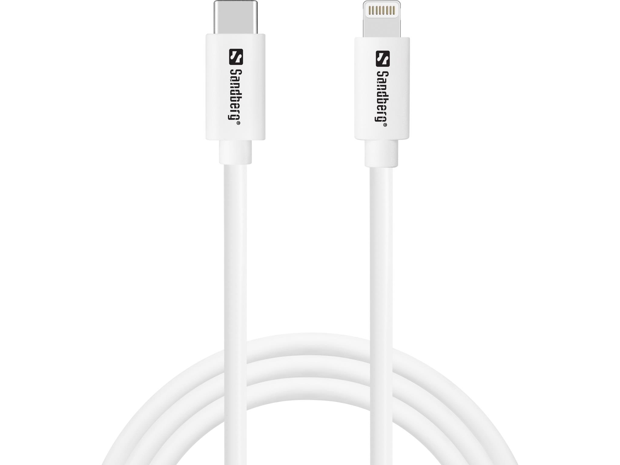 Sandberg Usb-c to Lightning Cable - 1m - Usb Kabel Weiß 136-58